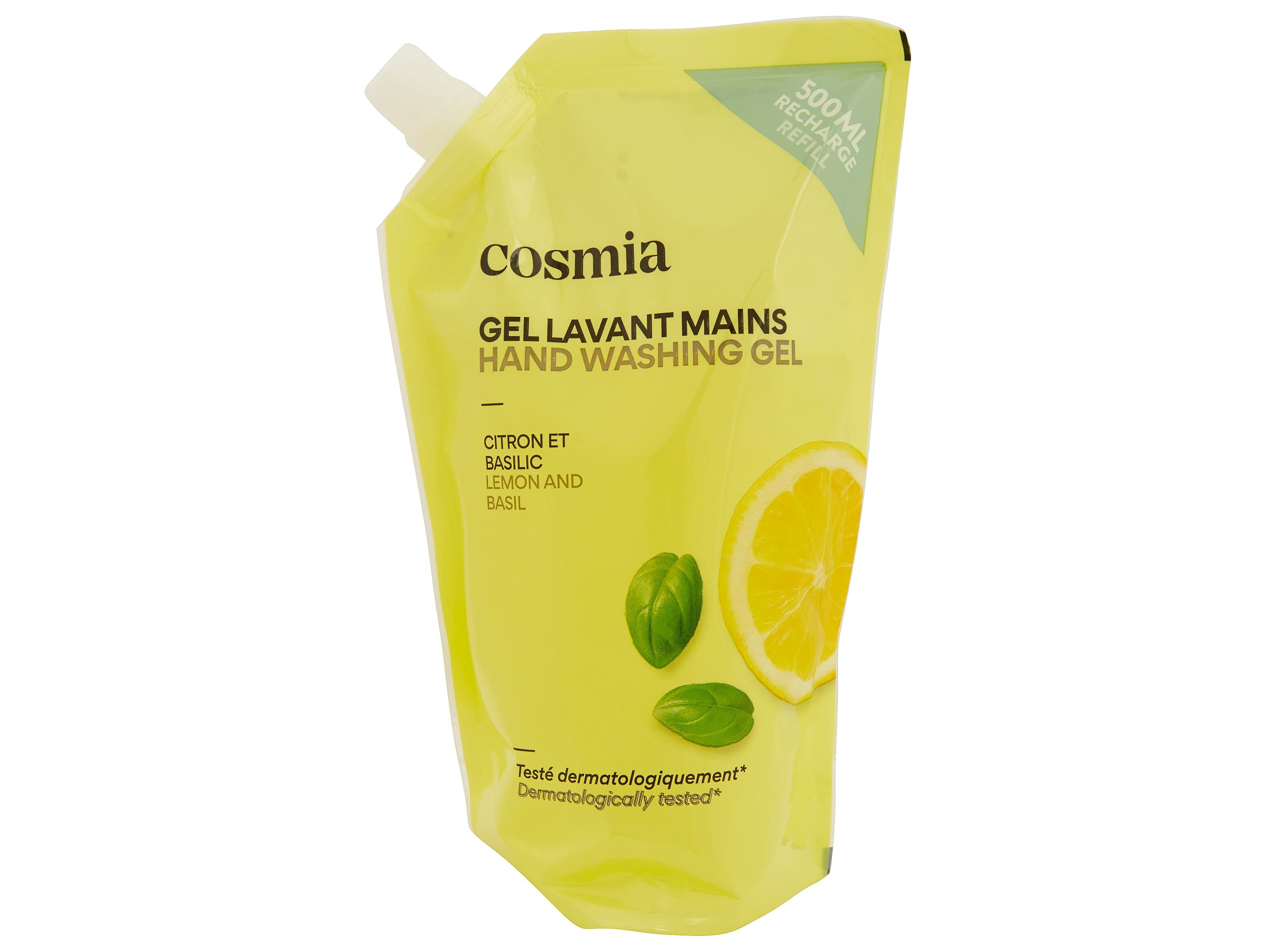 SABONETE L&Iacute;QUIDO COSMIA RECARGA LIM&Atilde;O MANJERIC&Atilde;O 500ML