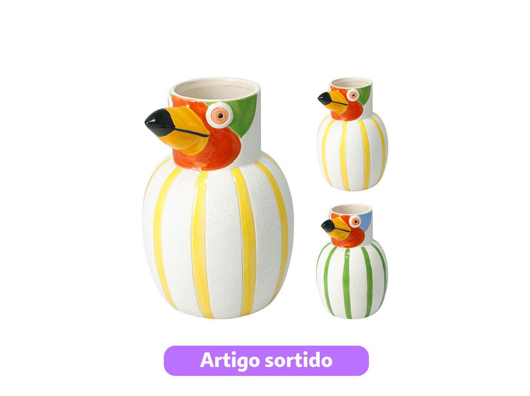 JARRA P&Aacute;SSARO 17X15X22CM CORES SORTIDAS