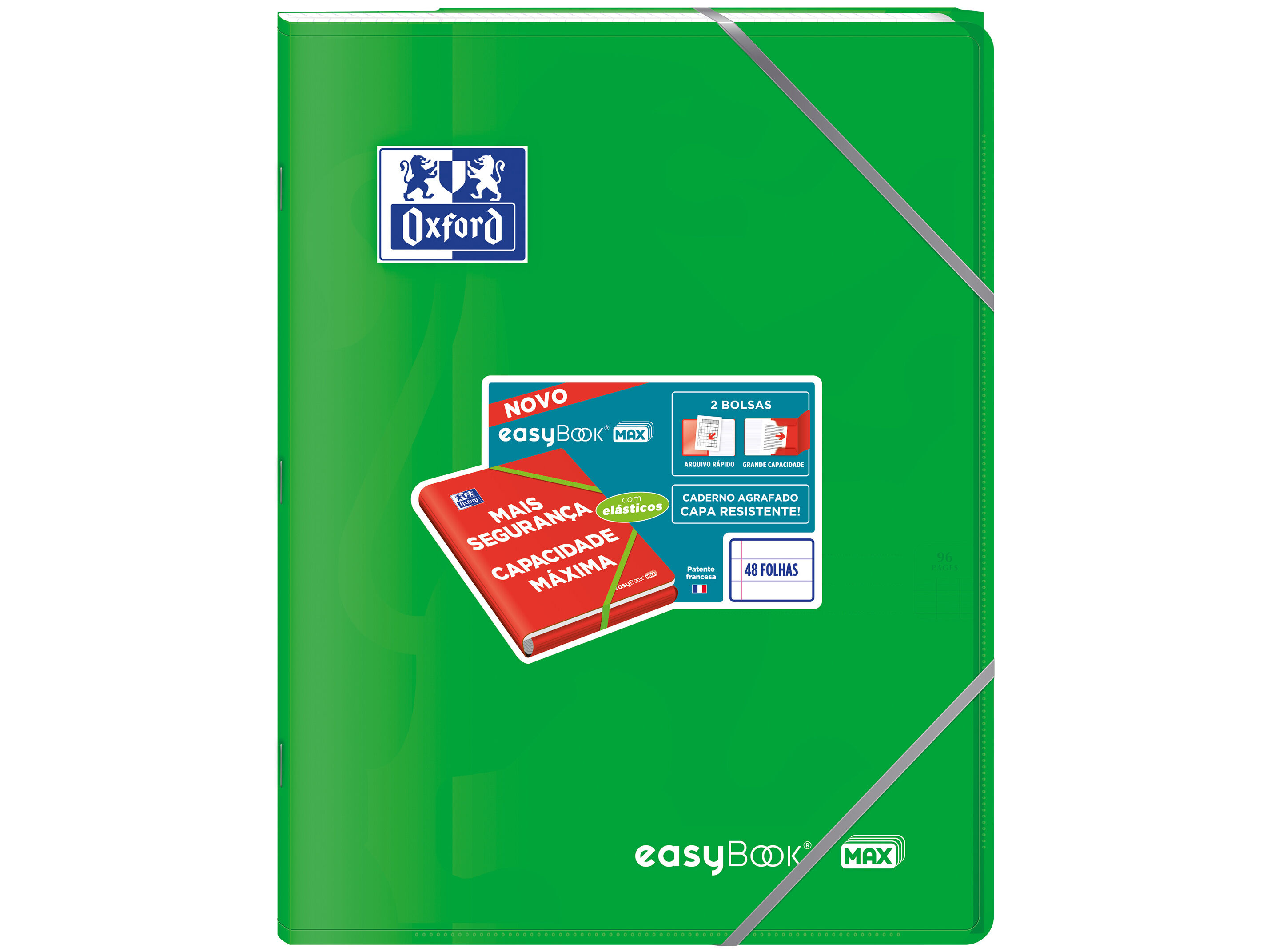 CADERNO AGRAFADO A4 OXFORD EASYBOOK MAXI COM EL&Aacute;STICOS PAUTADO 48 FOLHAS CORES SORTIDAS image number 7