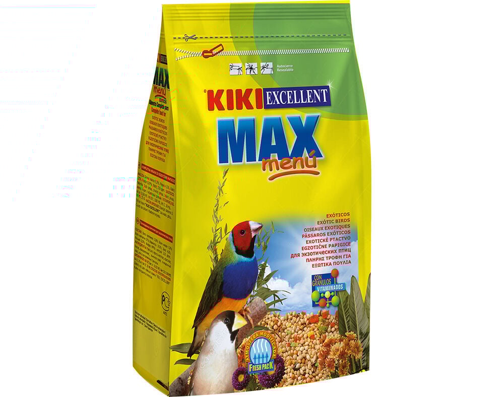 ALIMENTO PARA P&Aacute;SSAROS KIKI MAX MENU EX&Oacute;TICOS 500G image number 0