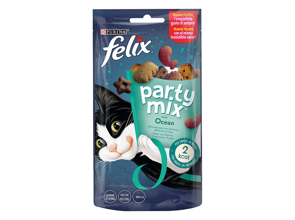 SNACKS PARA GATO FELIX PARTY MIX OCEAN MIX 60G image number 1