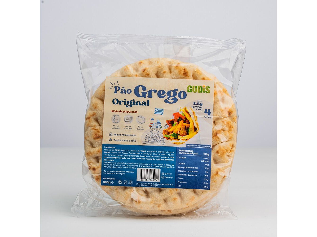 P&Atilde;O GREGO GUDIS ORIGINAL 360G image number 0