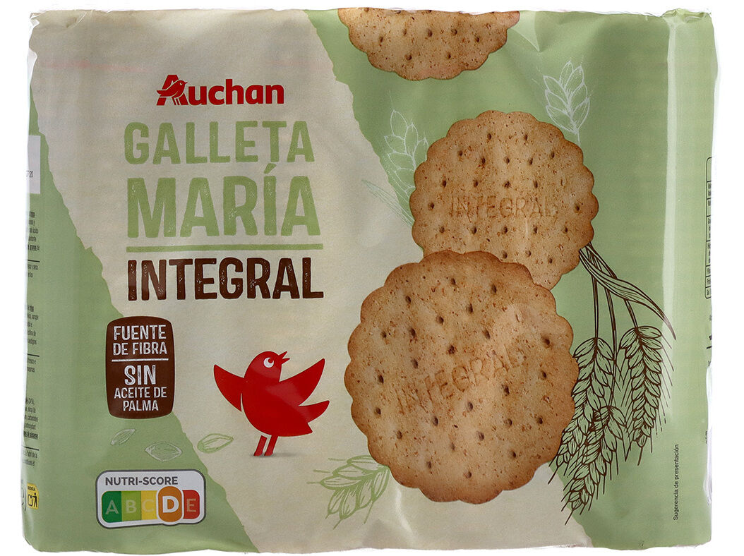 BOLACHA AUCHAN MARIA INTEGRAL PACK 4X200G