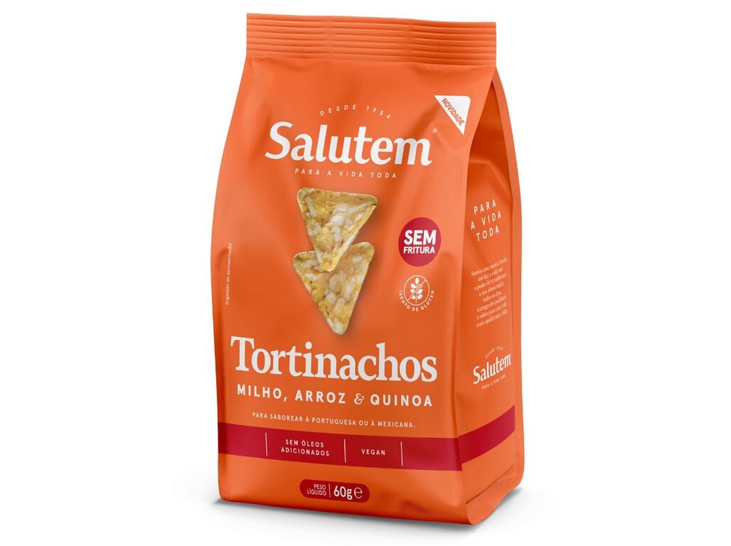 TORTINACHOS SALUTEM MILHO ARROZ & QUINOA 60G image number 0