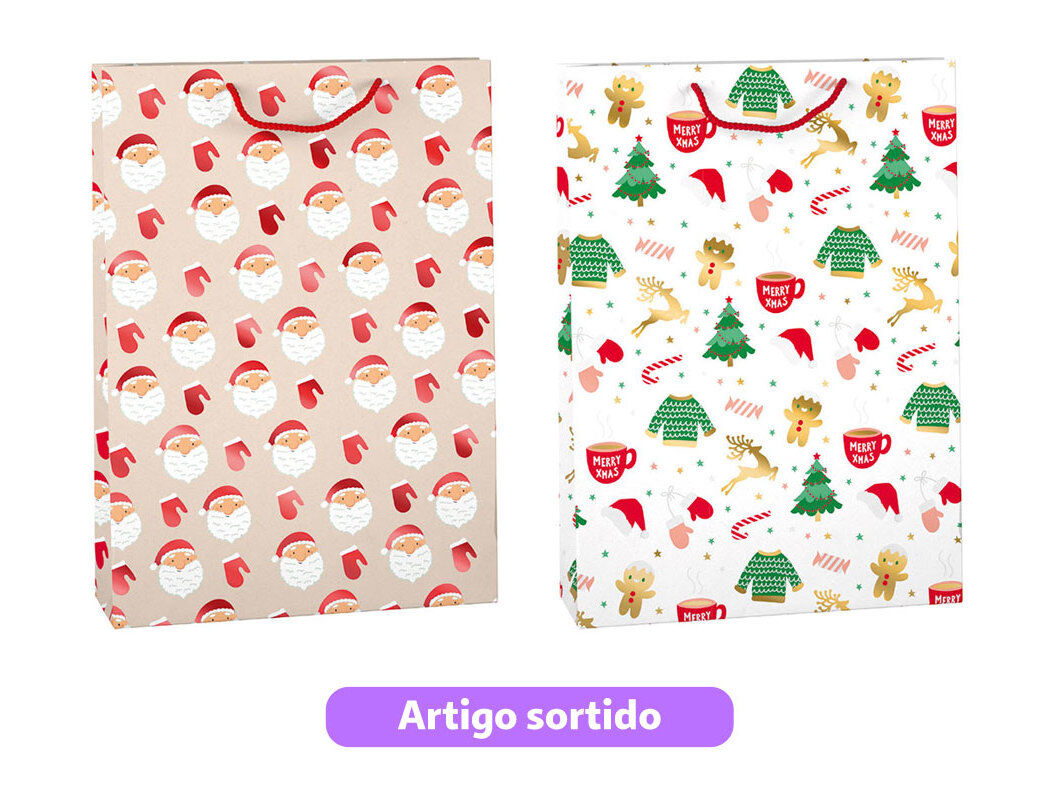 SACO PRESENTE AUCHAN TAMANHO XXL 49X72X15CM MODELOS SORTIDOS image number 0