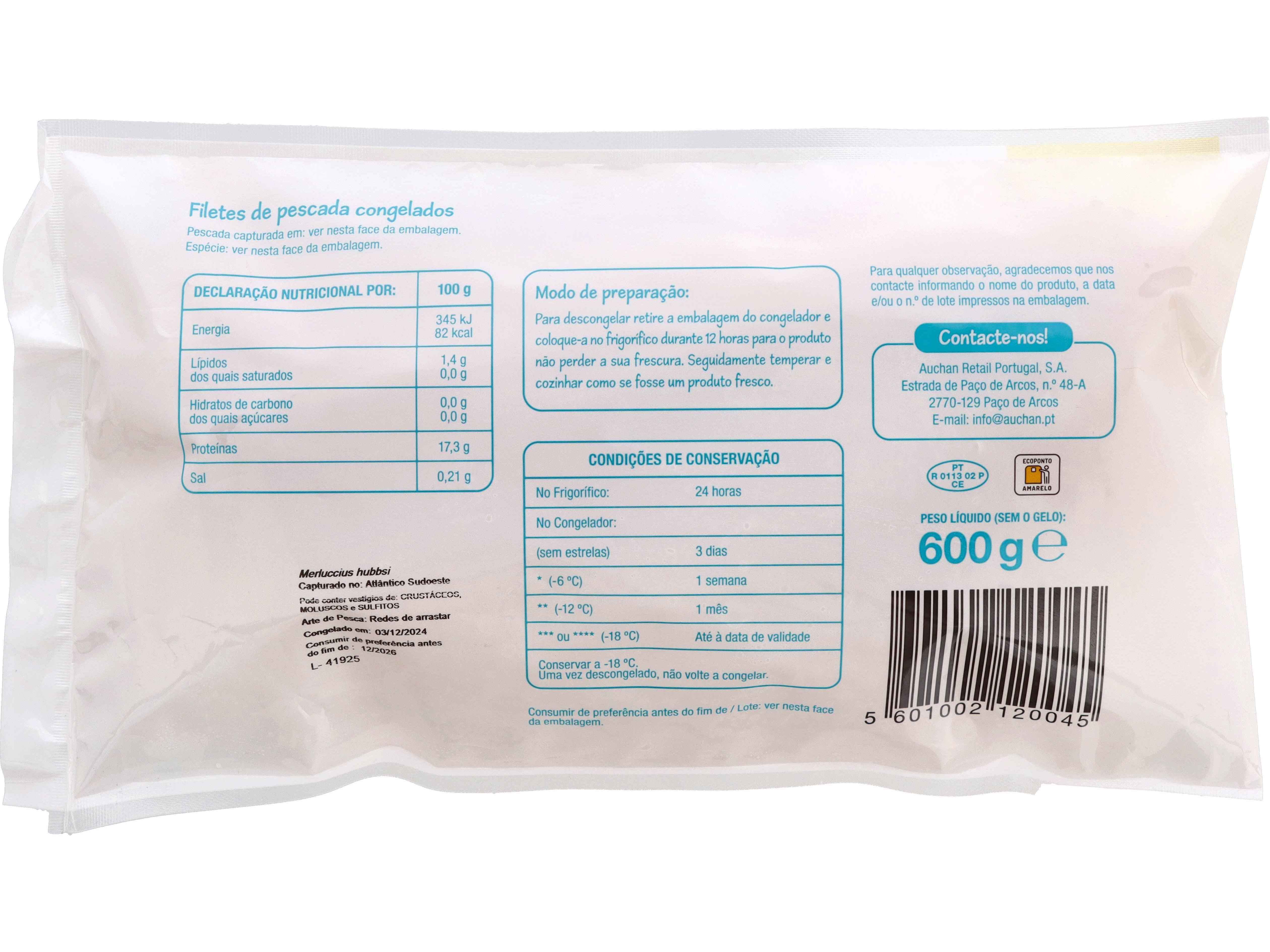 FILETES POLEGAR PESCADA 600GR image number 1