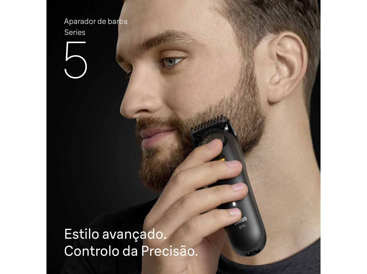 APARADOR DE BARBA BRAUN BT5560 S&Eacute;RIE 5 120 MIN WET & DRY image number 1