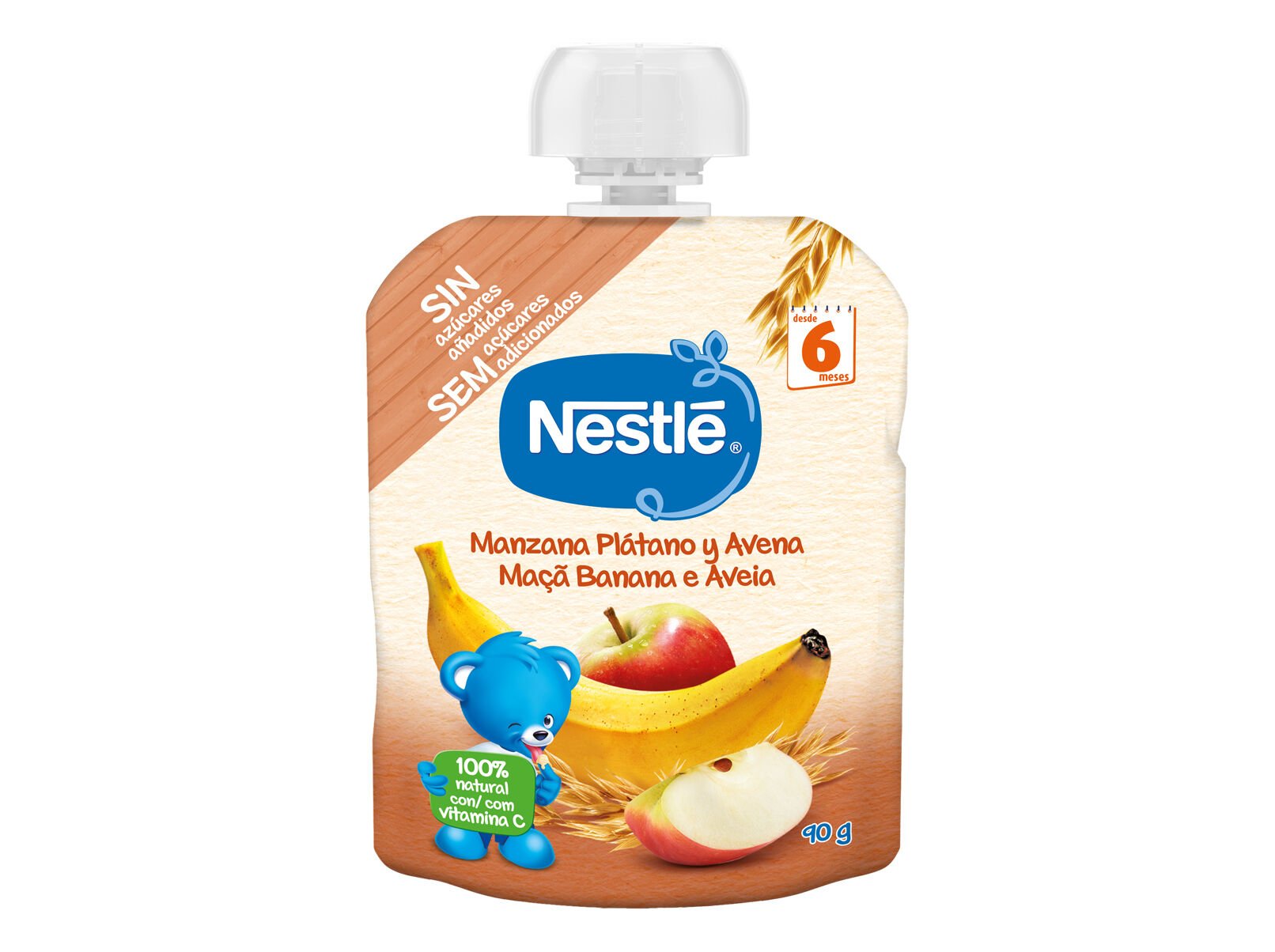 PACOTINHO FRUTA NESTL&Eacute; MA&Ccedil;&Atilde;BANANA E AVEIA 90G