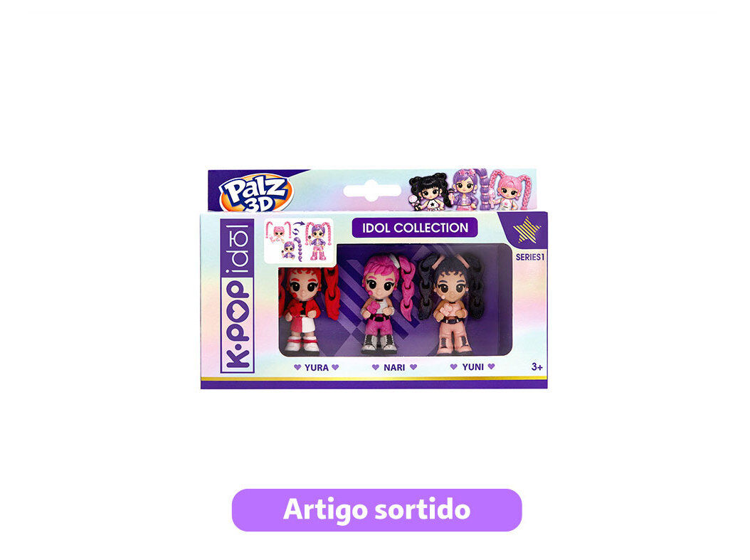 MINI BONECAS K-POP PACK 3 MODELOS SORTIDOS