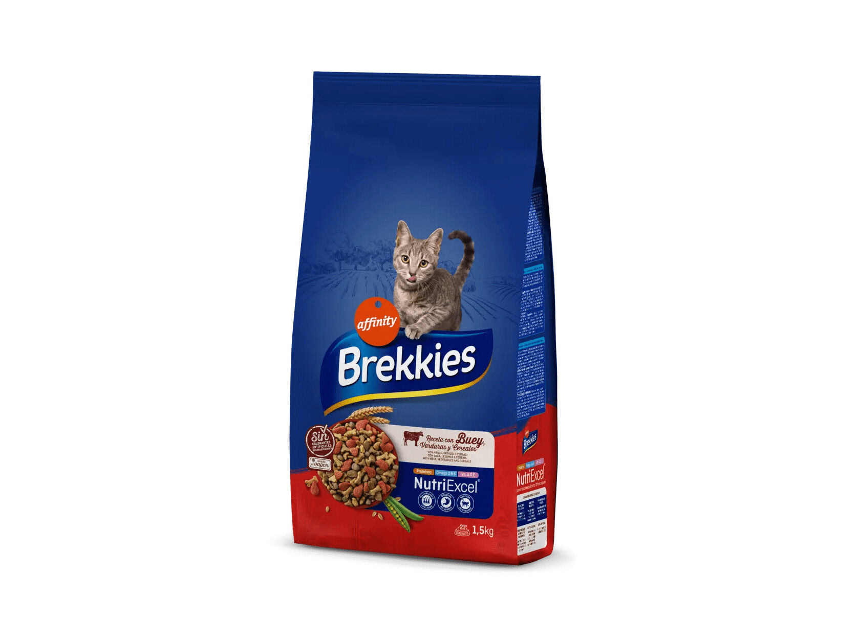 RA&Ccedil;&Atilde;O PARA GATO BREKKIES MIX VACA 1.5KG image number 0