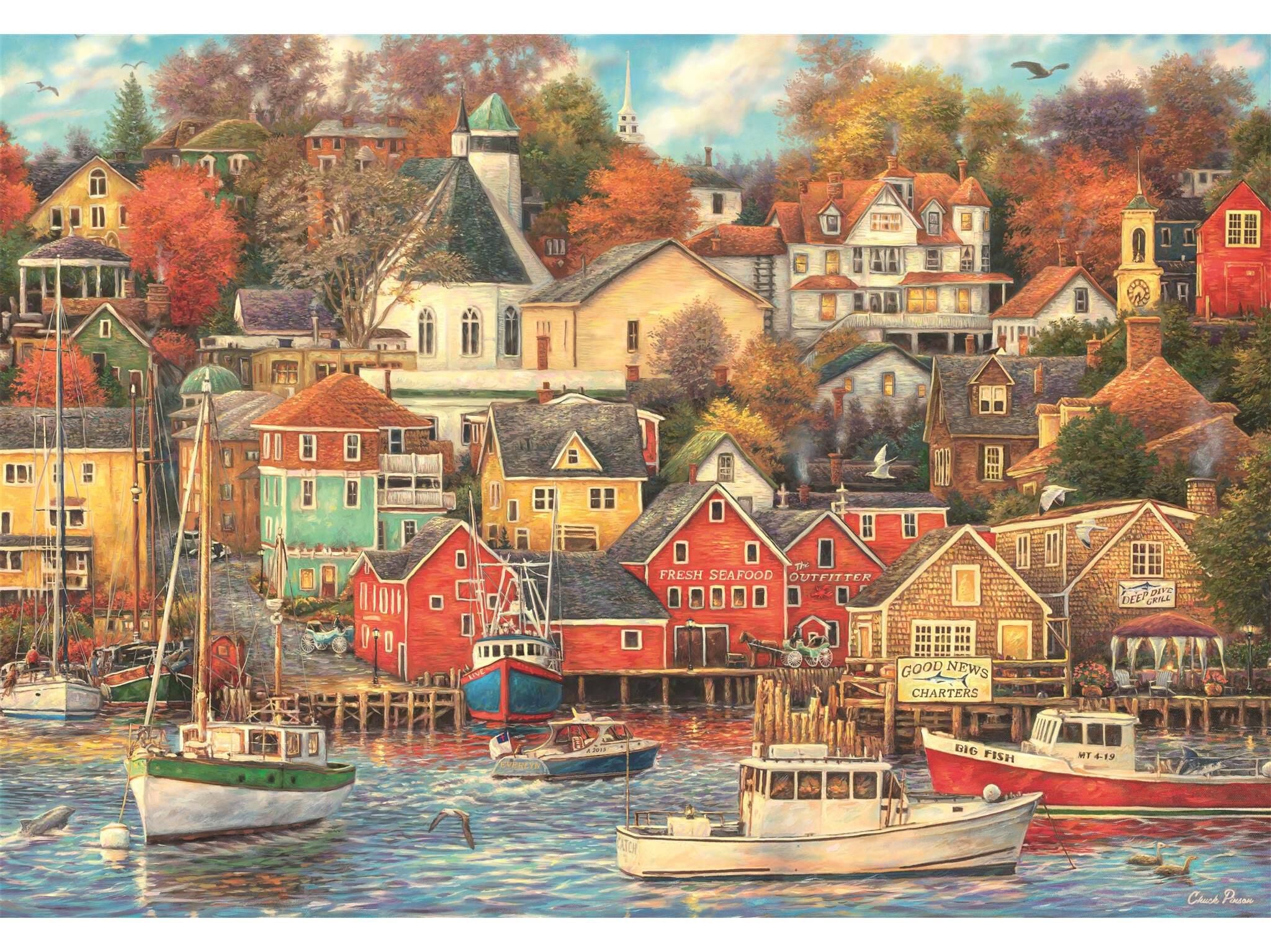 PUZZLE CLEMENTONI GOOD TIMES HARBOR 1500 PE&Ccedil;AS image number 1