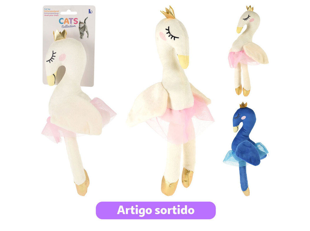 BRINQUEDO GATO CATS COLLECTION FLAMINGO 34X15X4CM CORES SORTIDAS