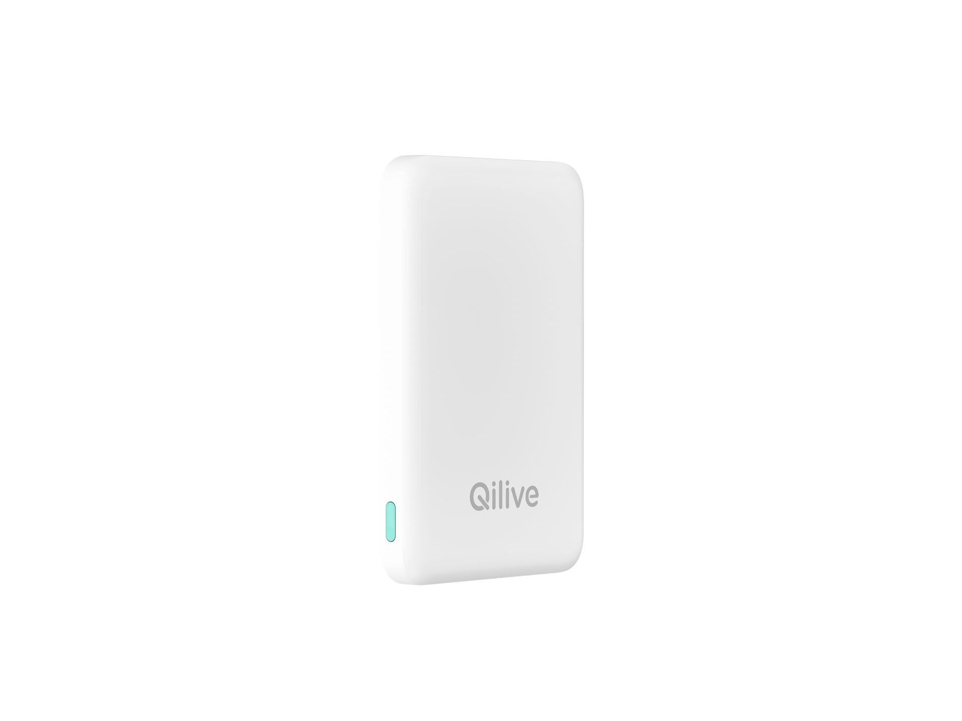 POWERBANK MAGN&Eacute;TICO QILIVE 600188211 BRANCO 5 000 MAH 15W