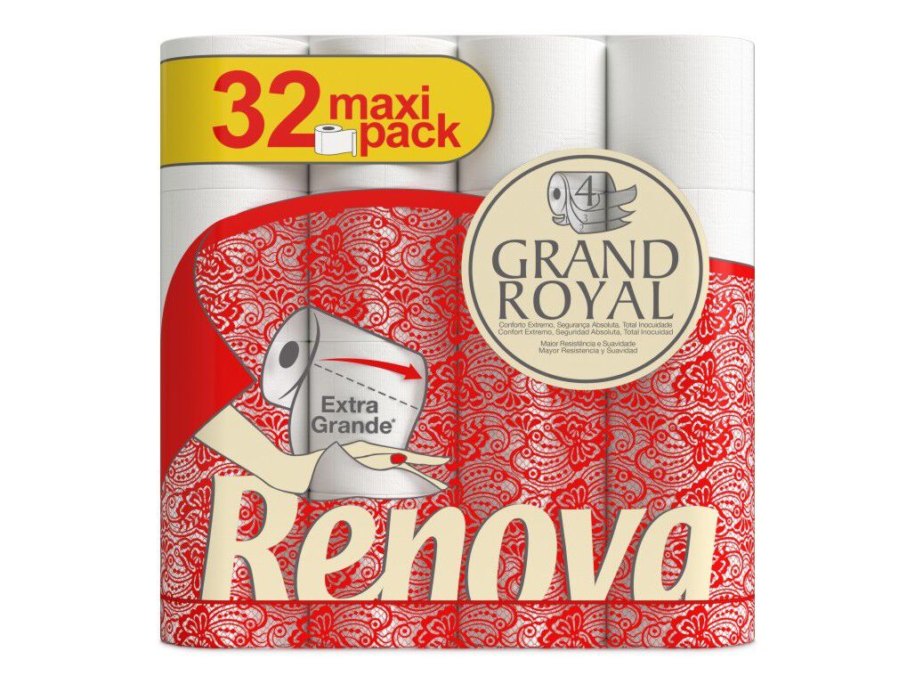 PAPEL HIGI&Eacute;NICO RENOVA GRAND ROYAL 4F 32R image number 0