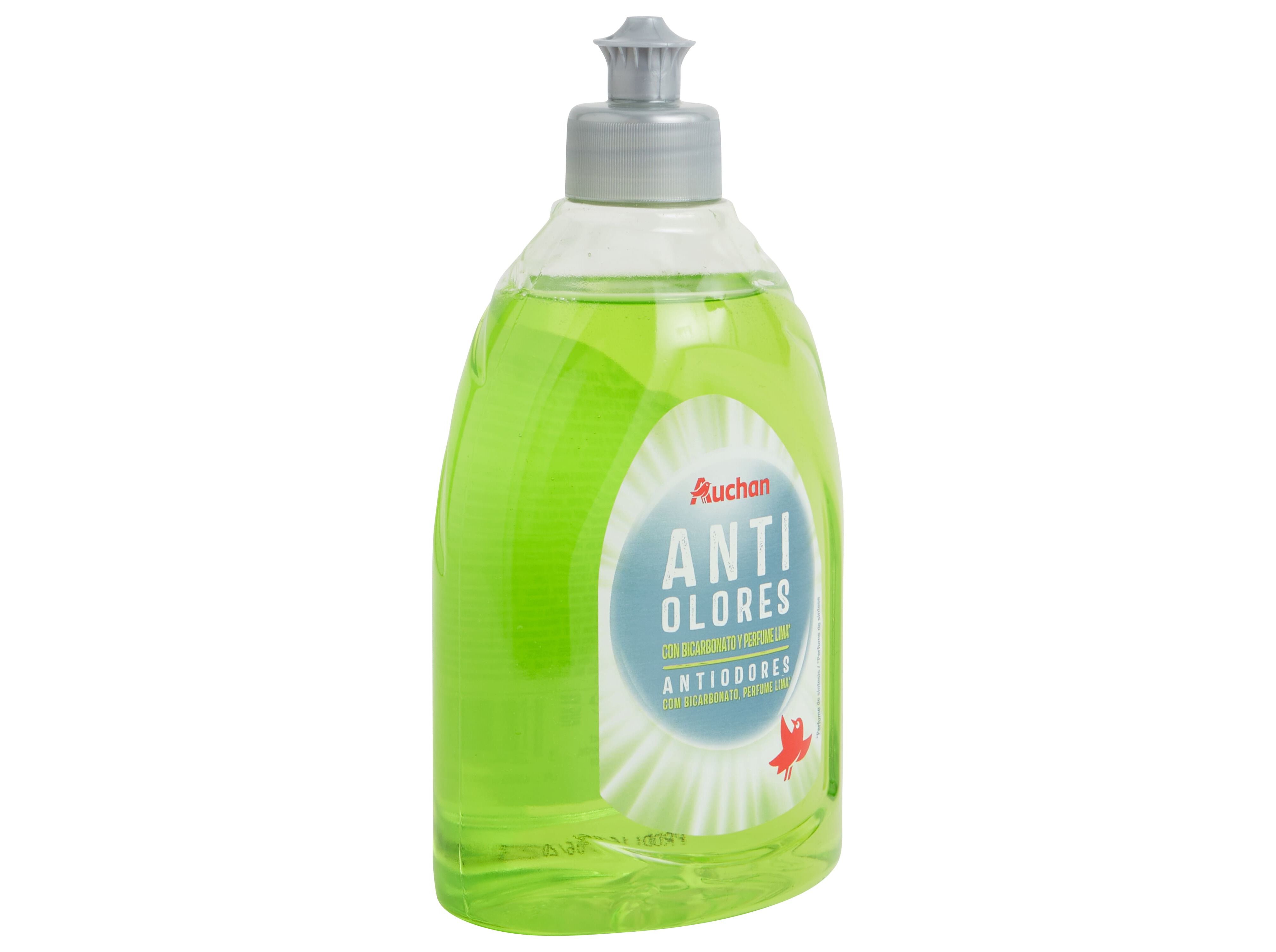 DETERGENTE LOI&Ccedil;A MANUAL AUCHAN ANTIODORES COM BICARBONATO PERFUME LIMA 500ML image number 1