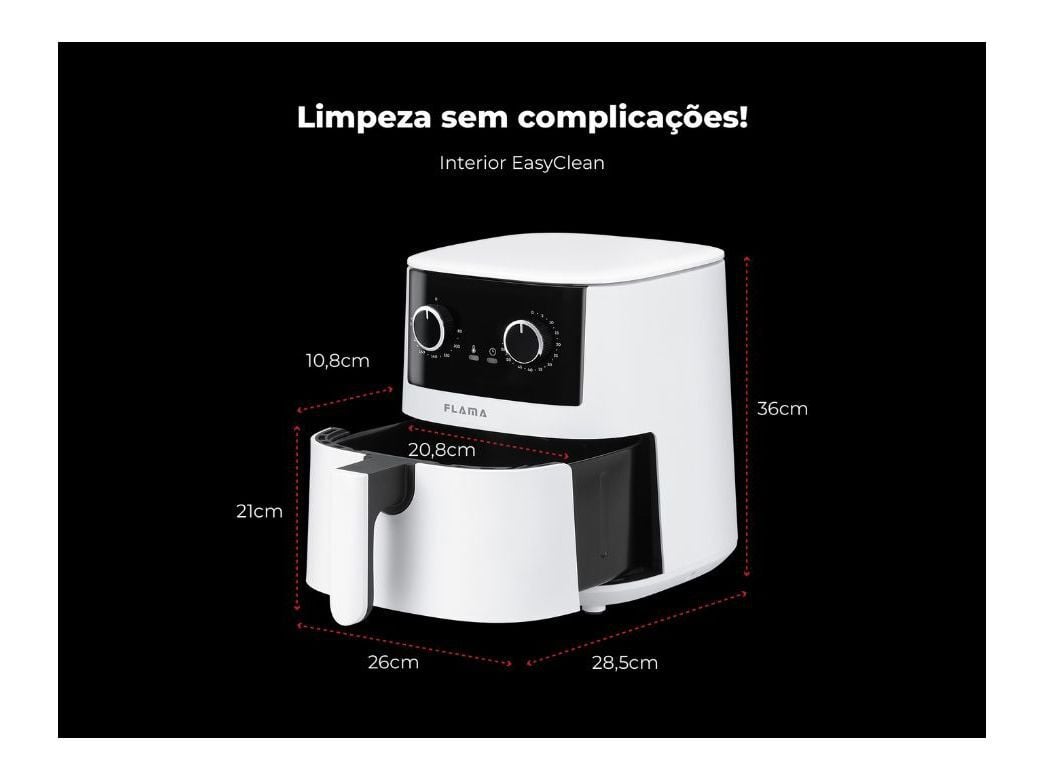 FRITADEIRA AIRFRYER FLAMA 645FL 4.2L BRANCO image number 5