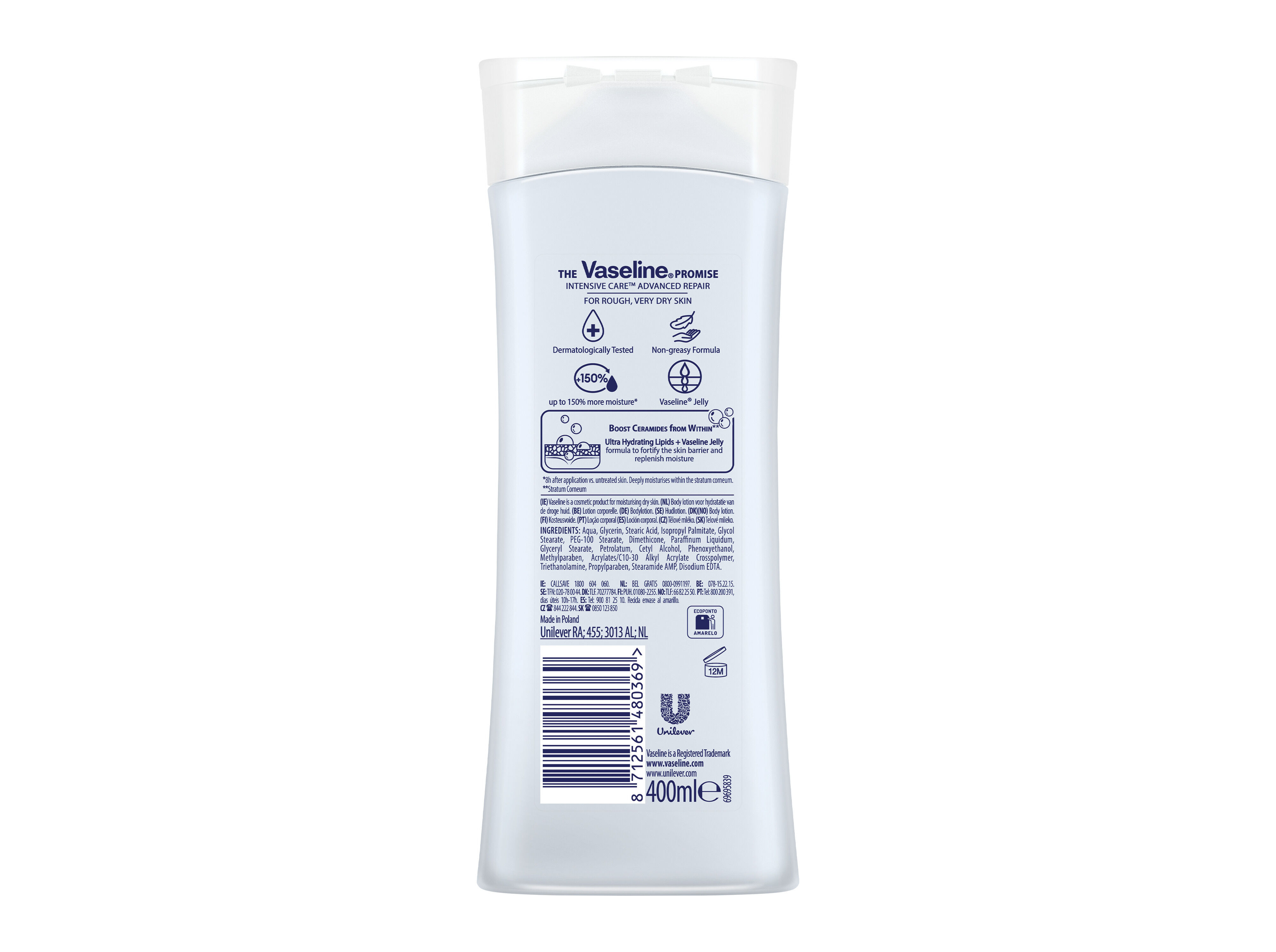 LO&Ccedil;&Atilde;O VASELINE ADVANCED REPAIR 400ML image number 1