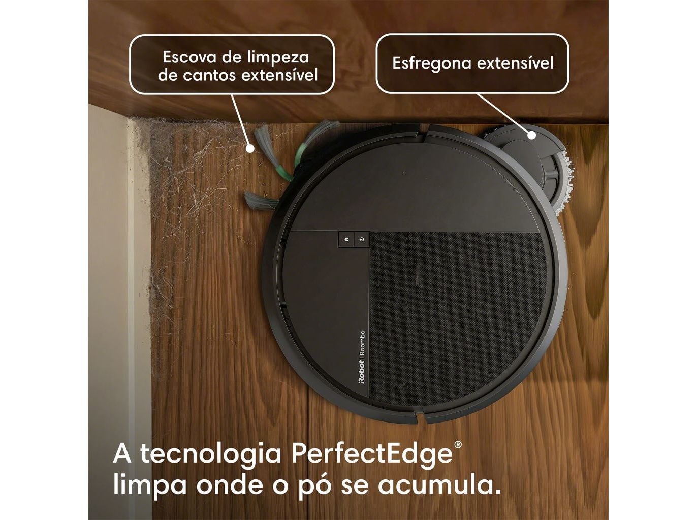 ASPIRADOR ROBOT IROBOT ROOMBA COMBO 515 PLUS + BASE AUTOWASH PRETO image number 3