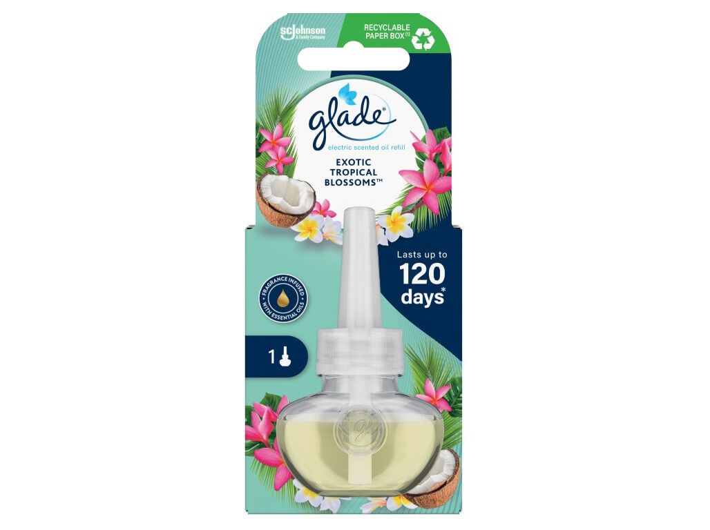 AMBIENTADOR EL&Eacute;CTRICO GLADE RECARGA TROPICAL 20ML
