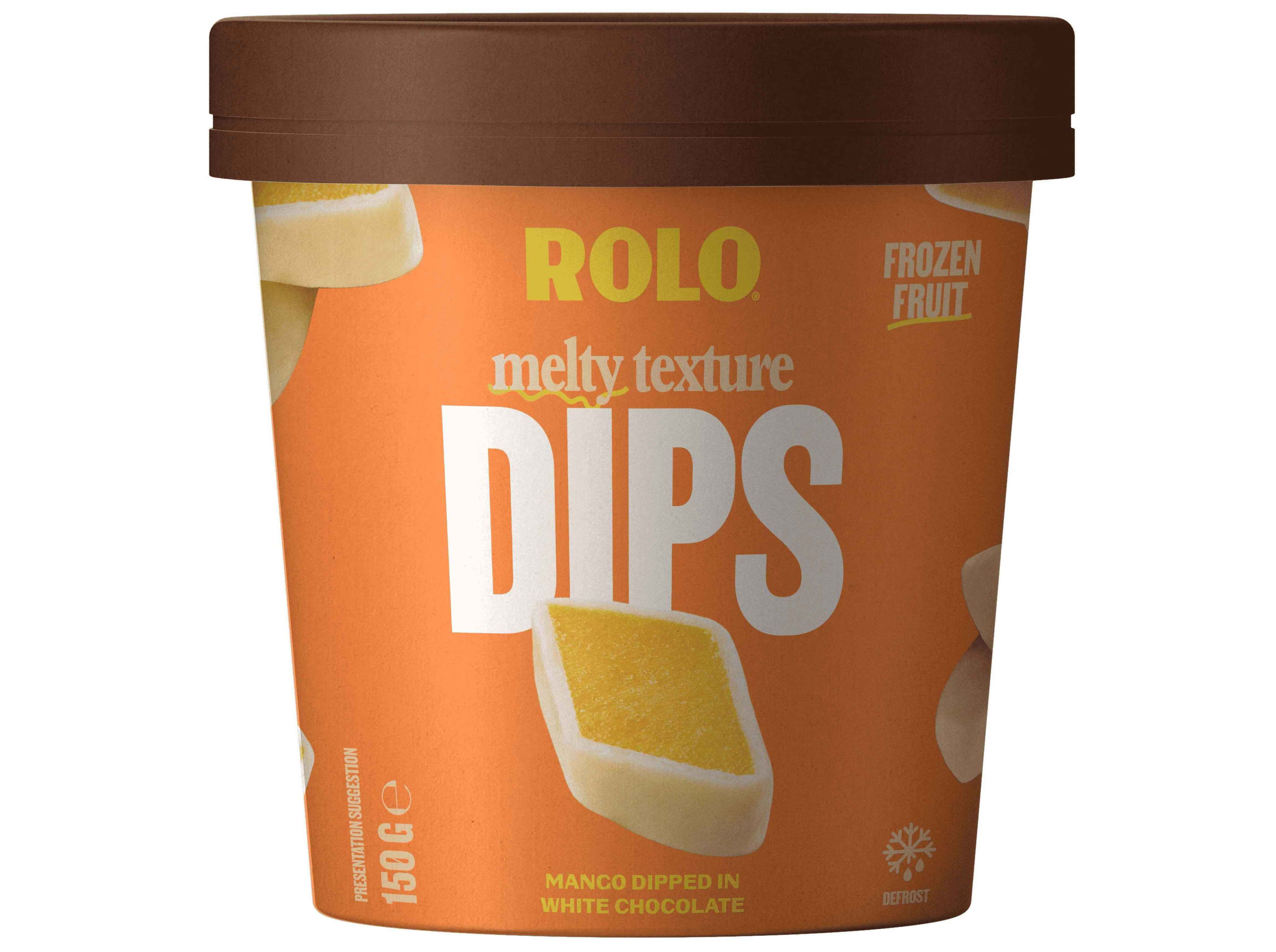 DIPS MANGA ROLO COBERTA COM CHOCOLATE BRANCO 150G image number 0
