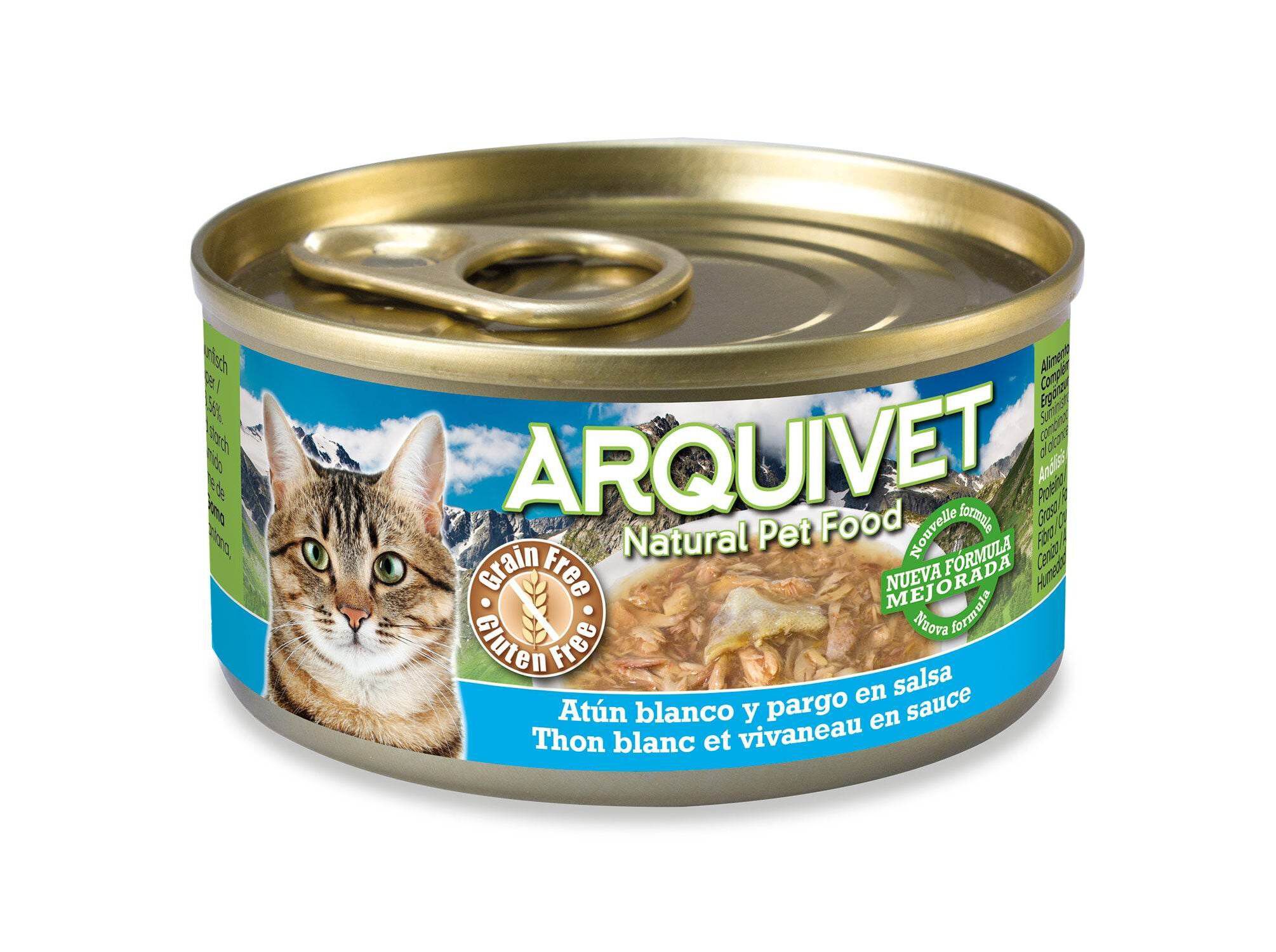 COMIDA H&Uacute;MIDA GATO ARQUIVET ATUM BRANCO E PARGO 80G image number 0