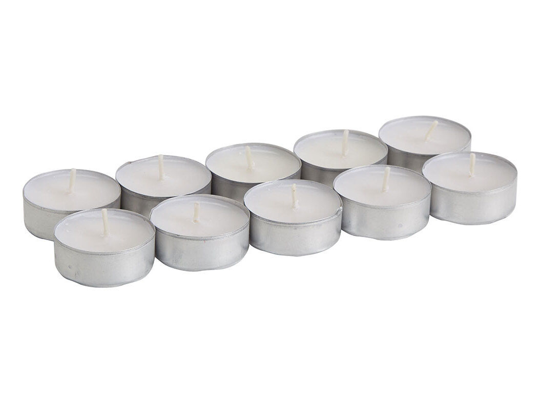 TEALIGHTS AUCHAN ESSENCIAL BRANCO 4H PACK 10 UNIDADES image number 0