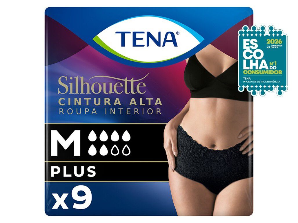 CUECAS INCONTIN&Ecirc;NCIA TAMANHO M PRETA TENA SILHOUETTE 9 UN image number 1