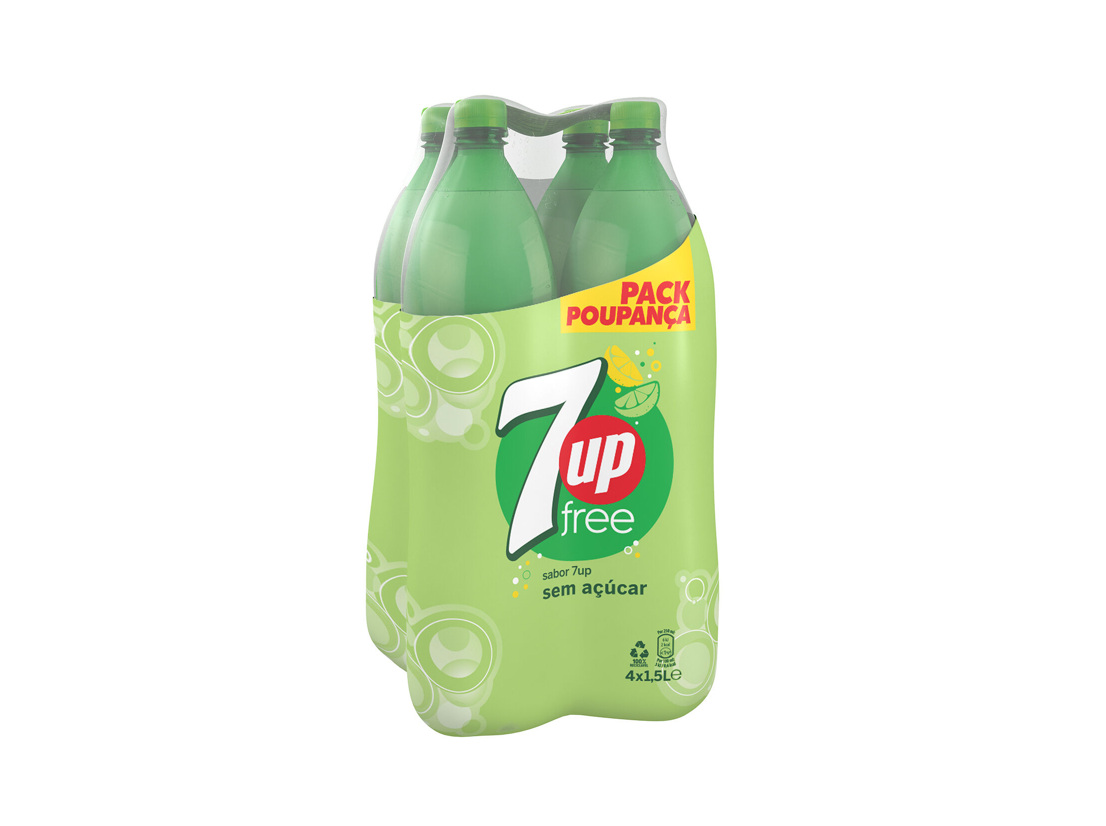 REFRIGERANTE COM G&Aacute;S 7UP LIMA LIM&Atilde;O FREE 4X1.5L image number 0