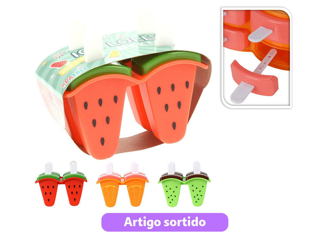 MOLDES DE GELADO FRUTAS 4 UNIDADES MODELOS SORTIDOS image number 0