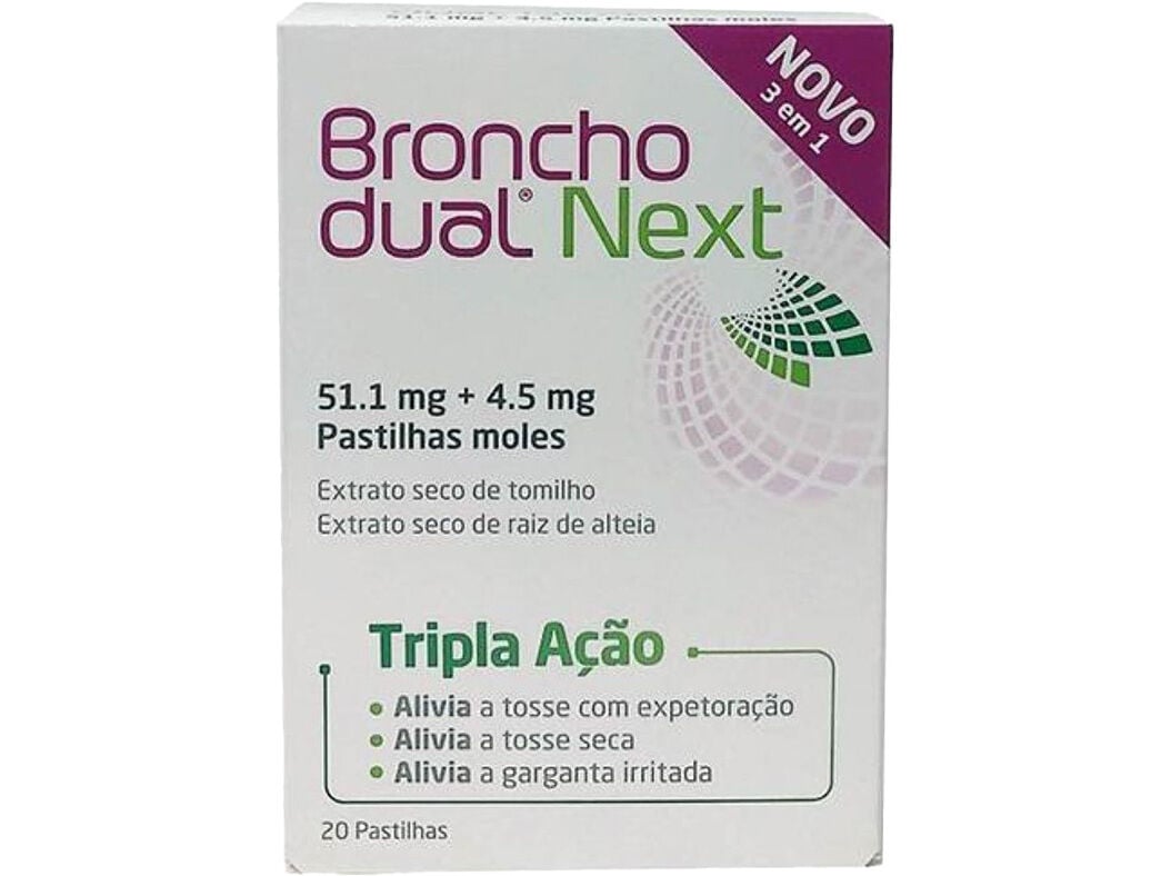 PASTILHAS BRONCHODUAL NEXT 4.5/51.1 MG 20UN