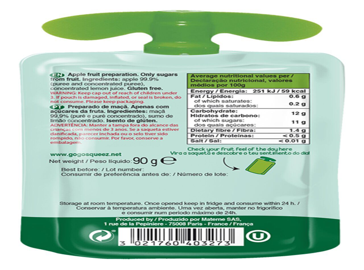 POLPAS GO GO SQUEEZ MA&Ccedil;&Atilde; 90G image number 1