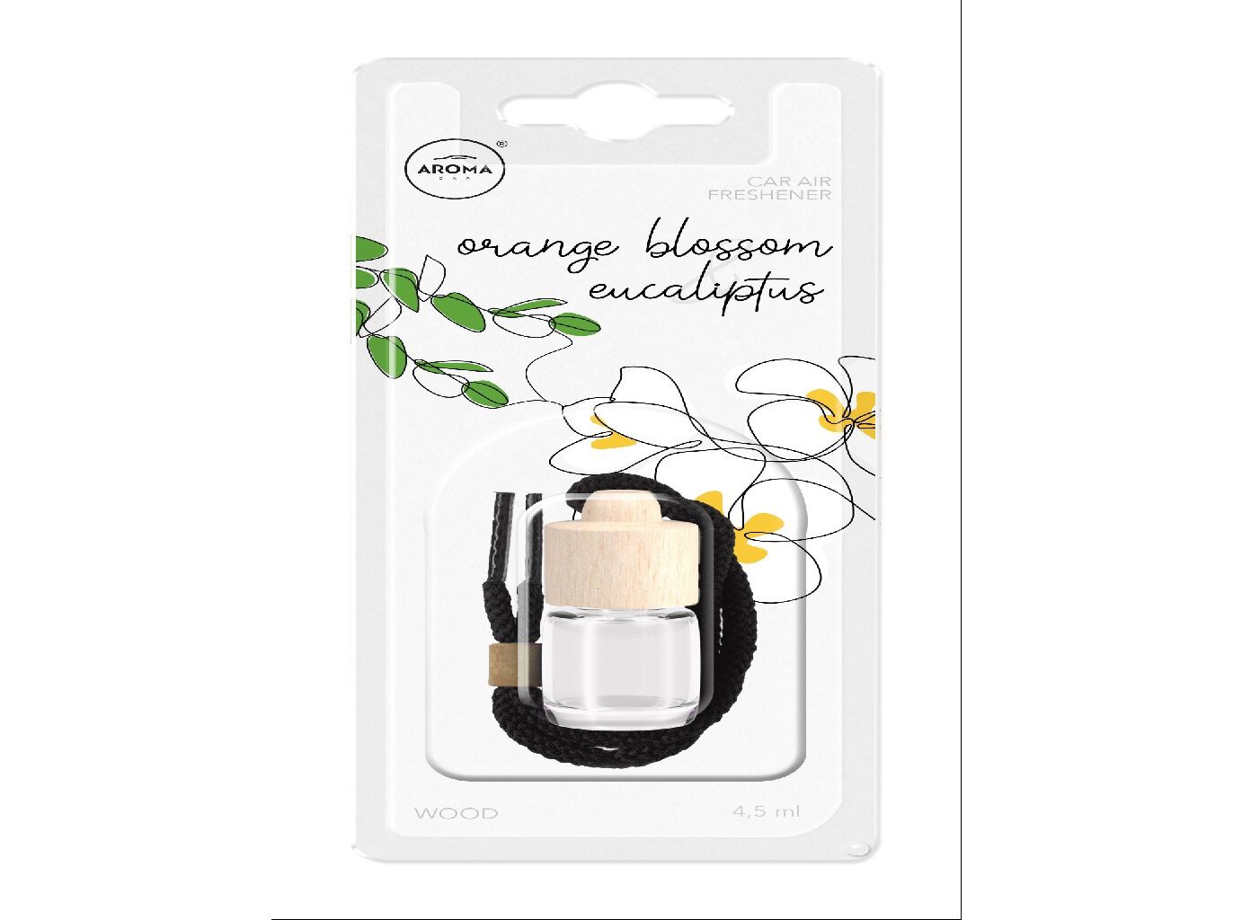 AMBIENTADOR AUTO AROMA CAR WOOD LARANJA EUCALIPTO image number 0