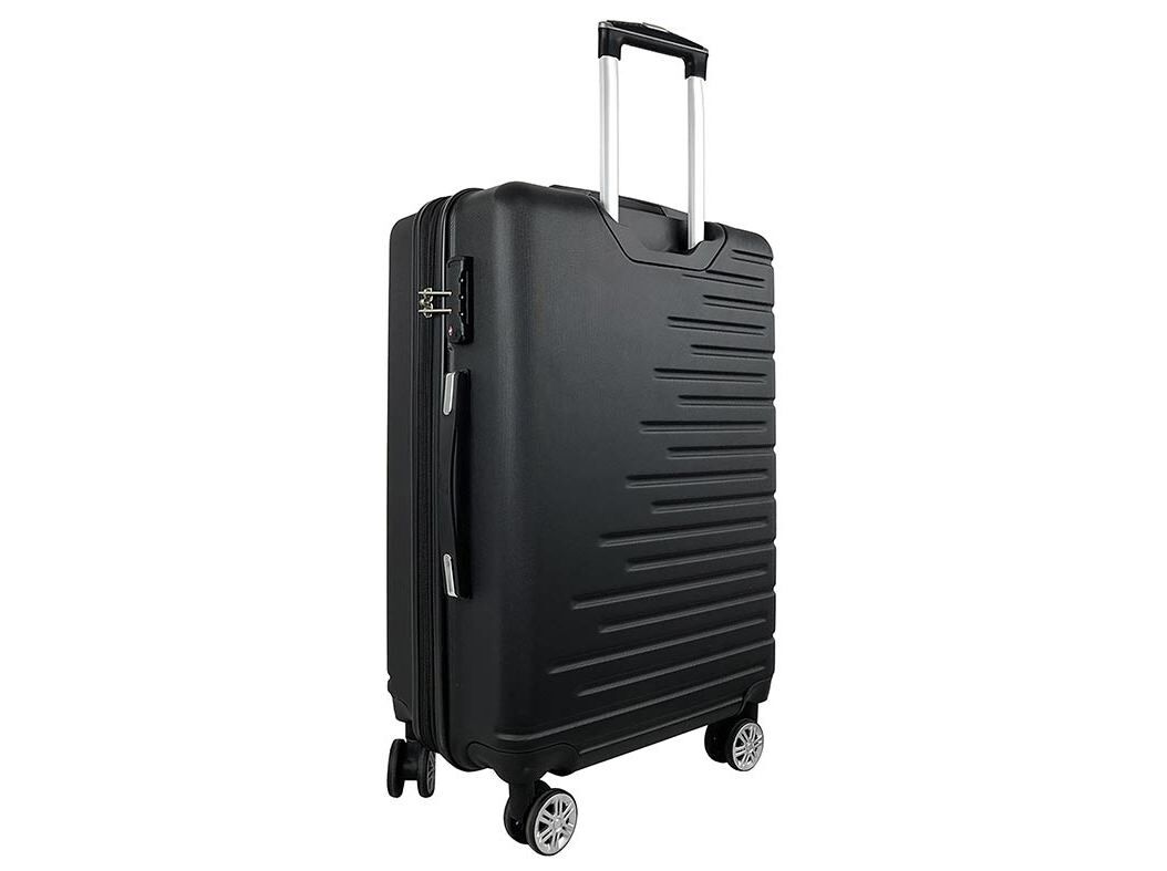 MALA DE VIAGEM M&Eacute;DIA R&Iacute;GIDA AIRPORT PRETO 8 RODAS 65 CM image number 7