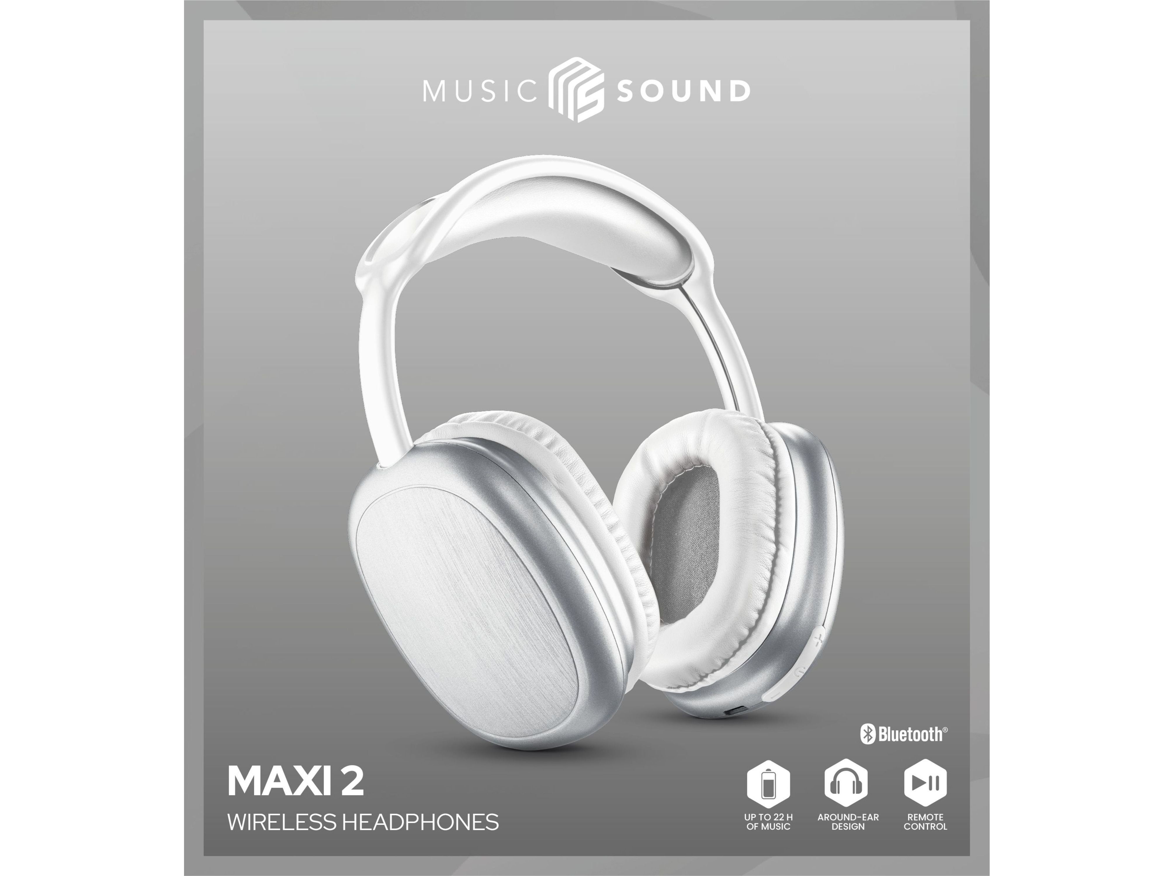 AUSCULTADORES S/ FIO MUSICSOUND MAXI2 BRANCO image number 1