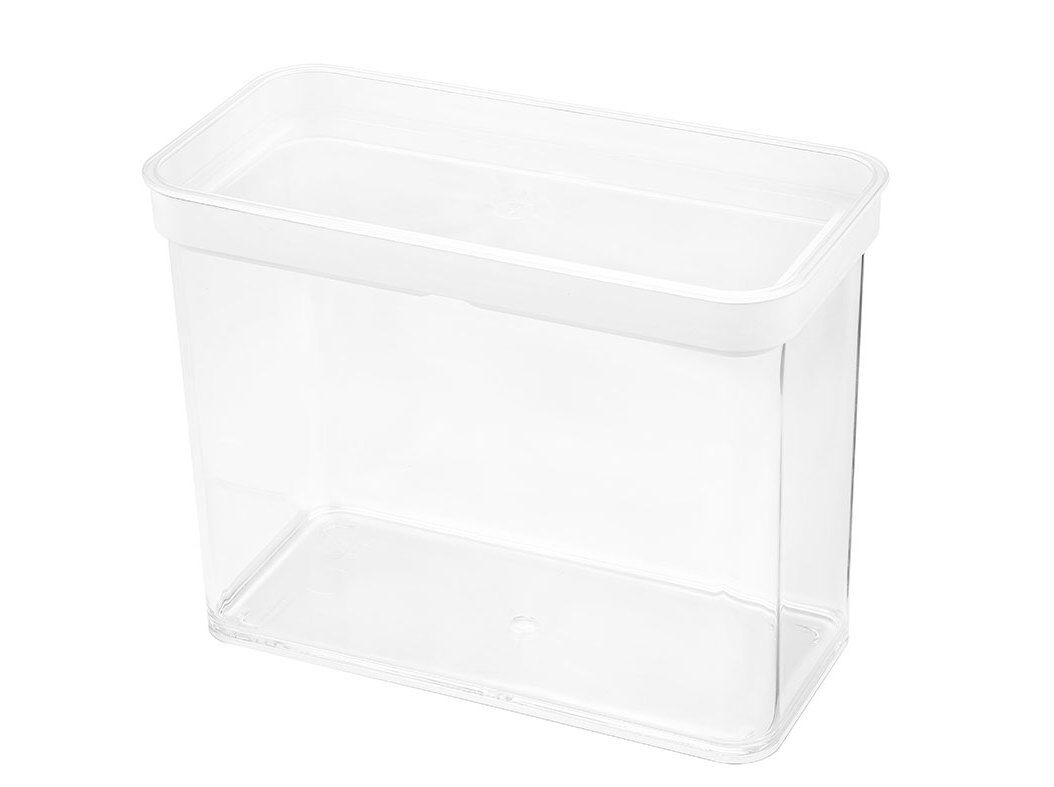 CAIXA EM PL&Aacute;STICO QUADRADA ACTUEL TRANSPARENTE / BRANCO 2.2L image number 0