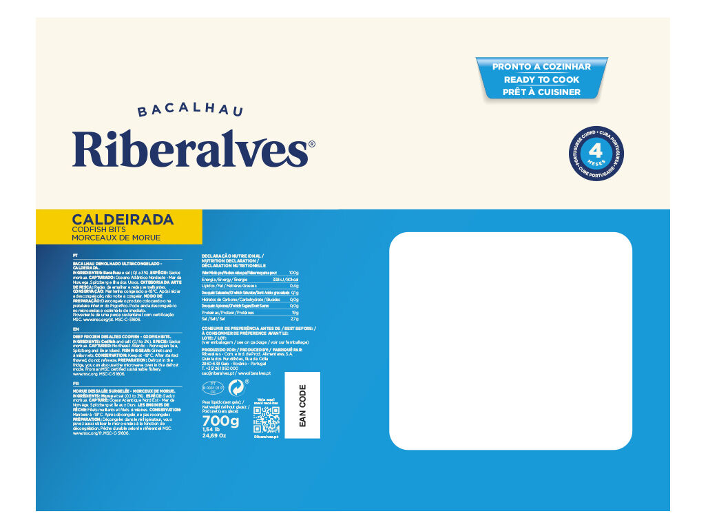 CALDEIRADA BACALHAU RIBERALVES MSC 700G image number 1
