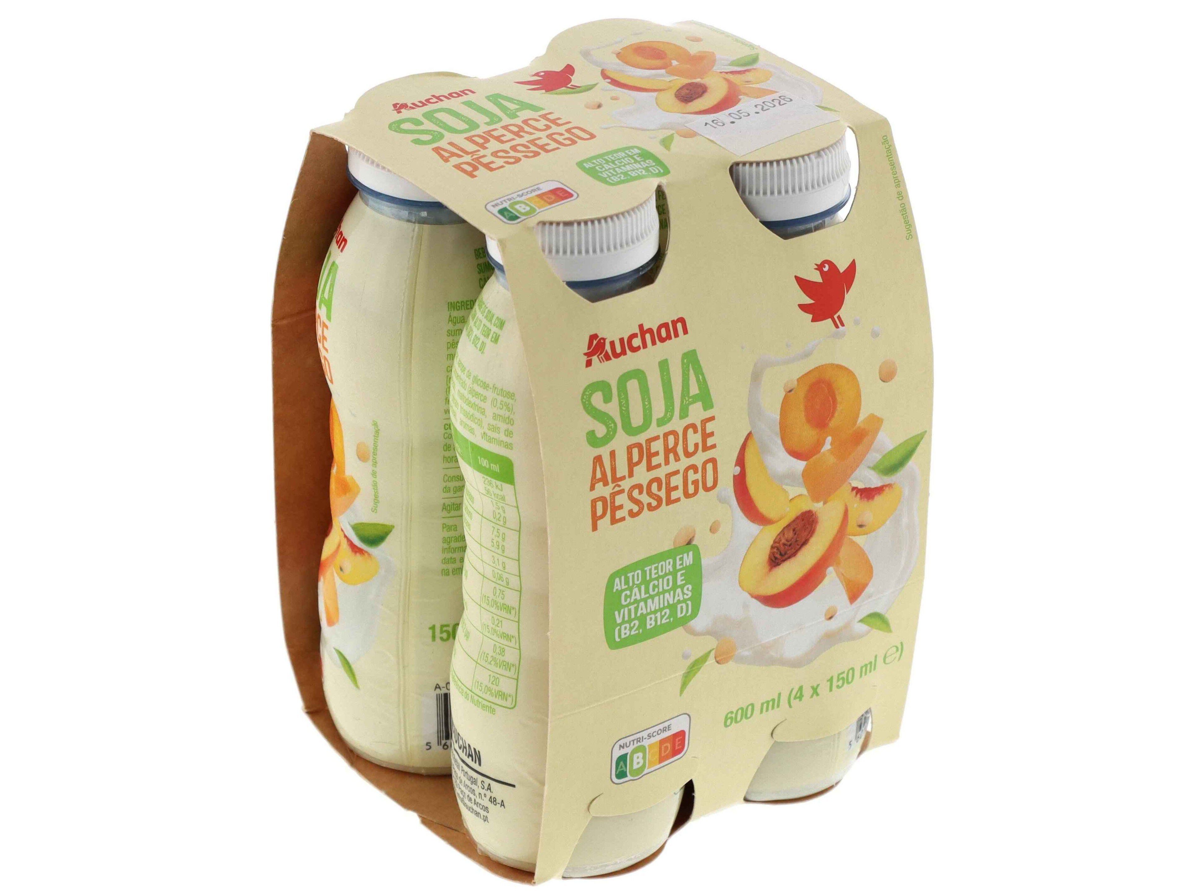SOJAGURTE L&Iacute;QUIDO AUCHAN ALP&Ecirc;RCE/P&Ecirc;SSEGO 4X150 ML image number 2