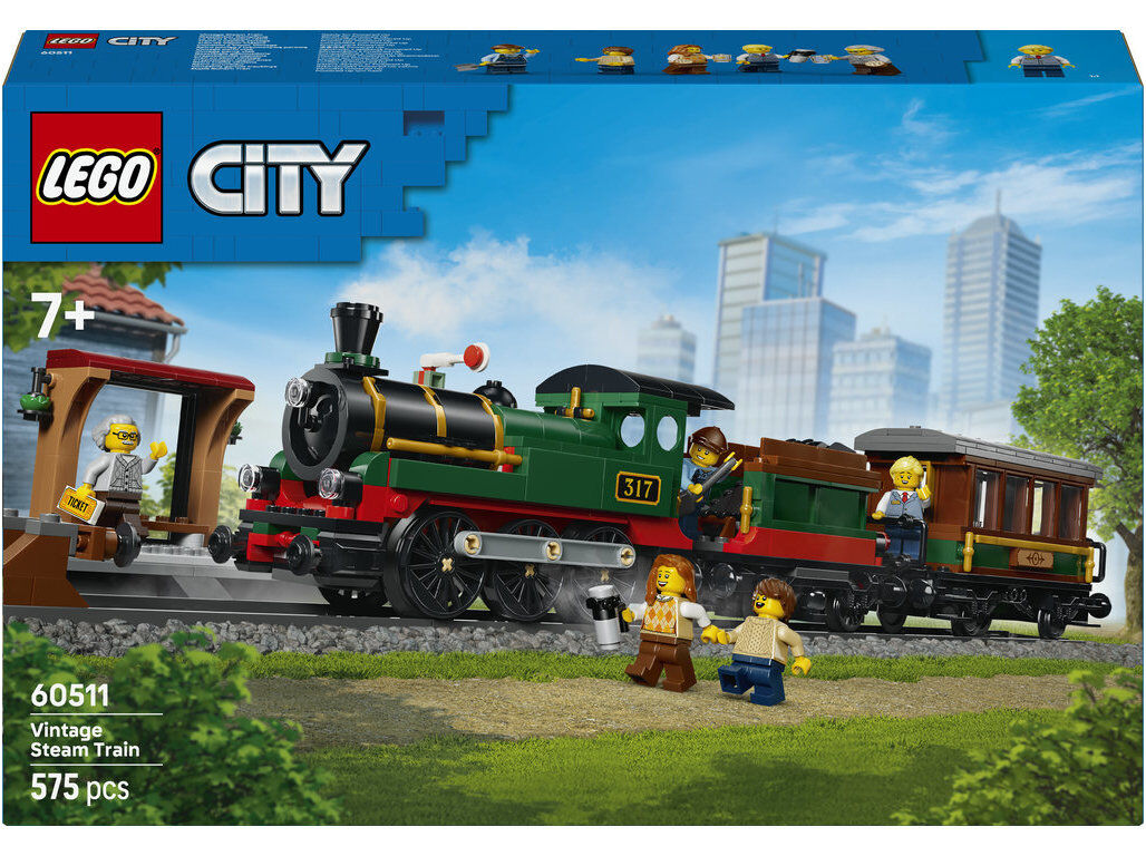 COMBOIO A VAPOR VINTAGE LEGO CITY TRAINS 60511 image number 0