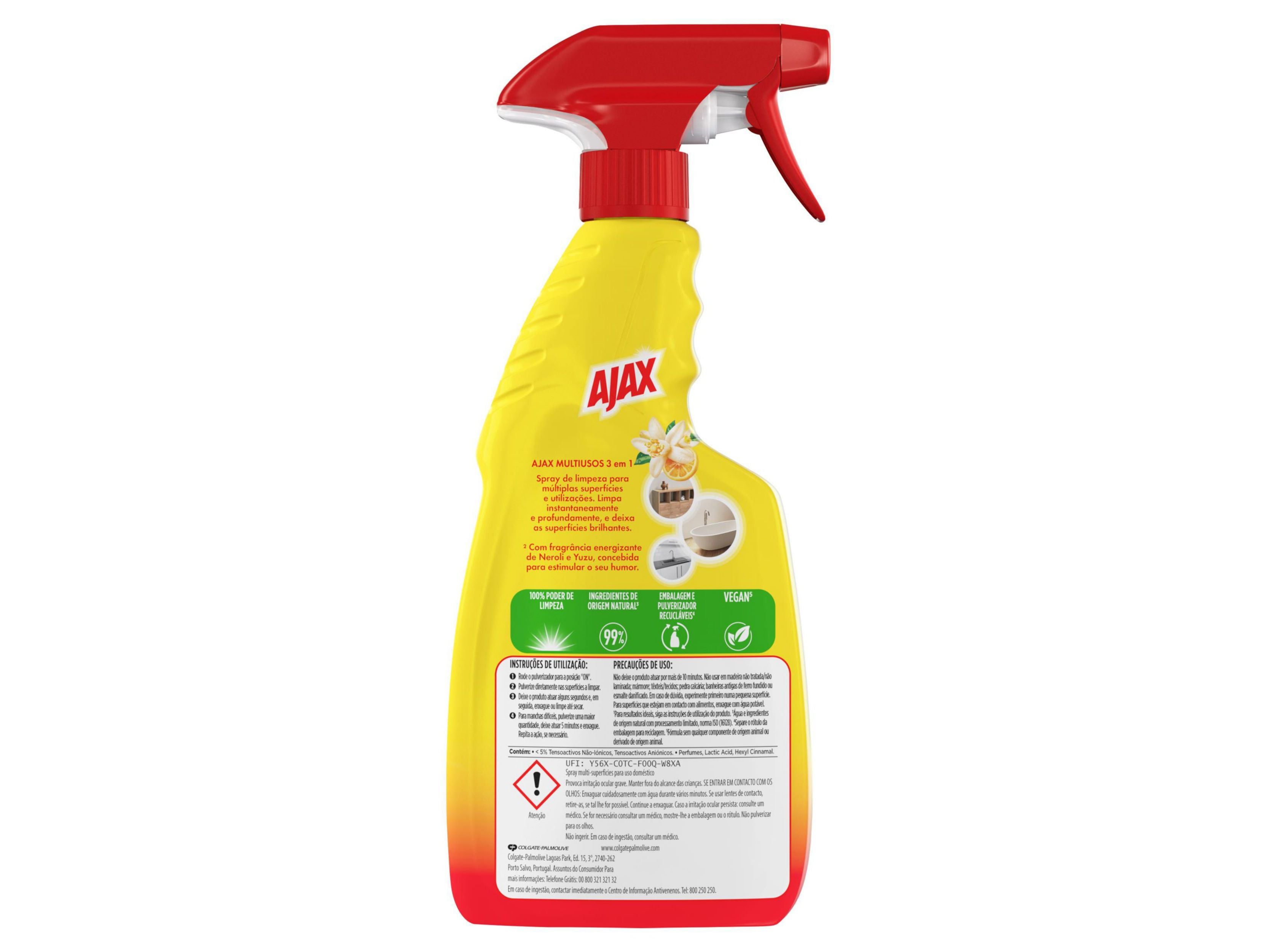 SPRAY LIMPEZA AJAX NEROLI & YUZU 500ML image number 1