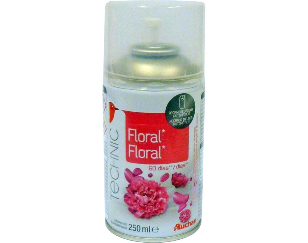 DIFUSOR AUCHAN AUTOM&Aacute;TICO RECARGA FLORAL 250ML