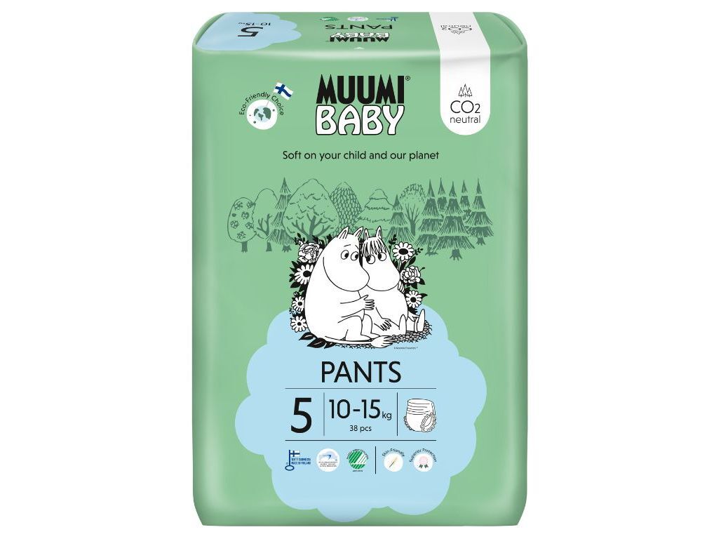 FRALDA CUECA MUUMI TAMANHO 5 (10-15KG) 38UN