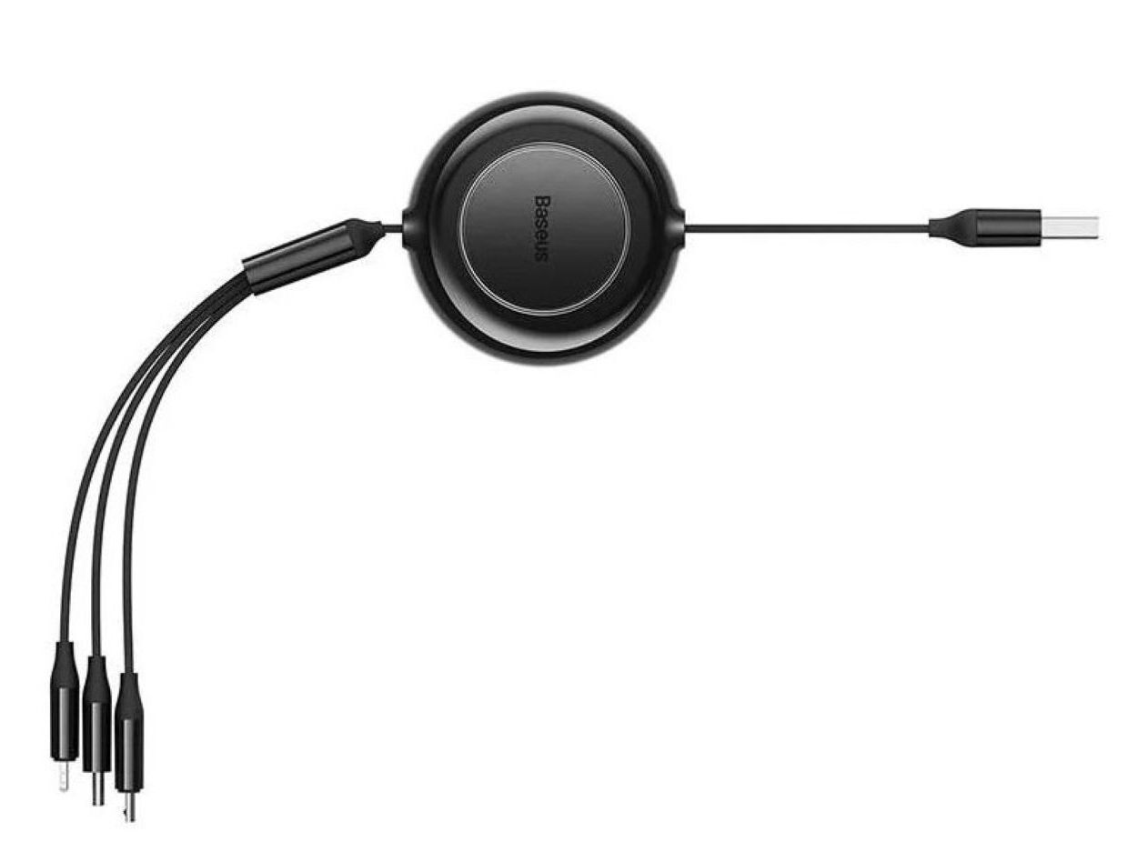 CABO CARREGAMENTO BASEUS BRIGHT MIRROR 2 RETRACT PRETO image number 1