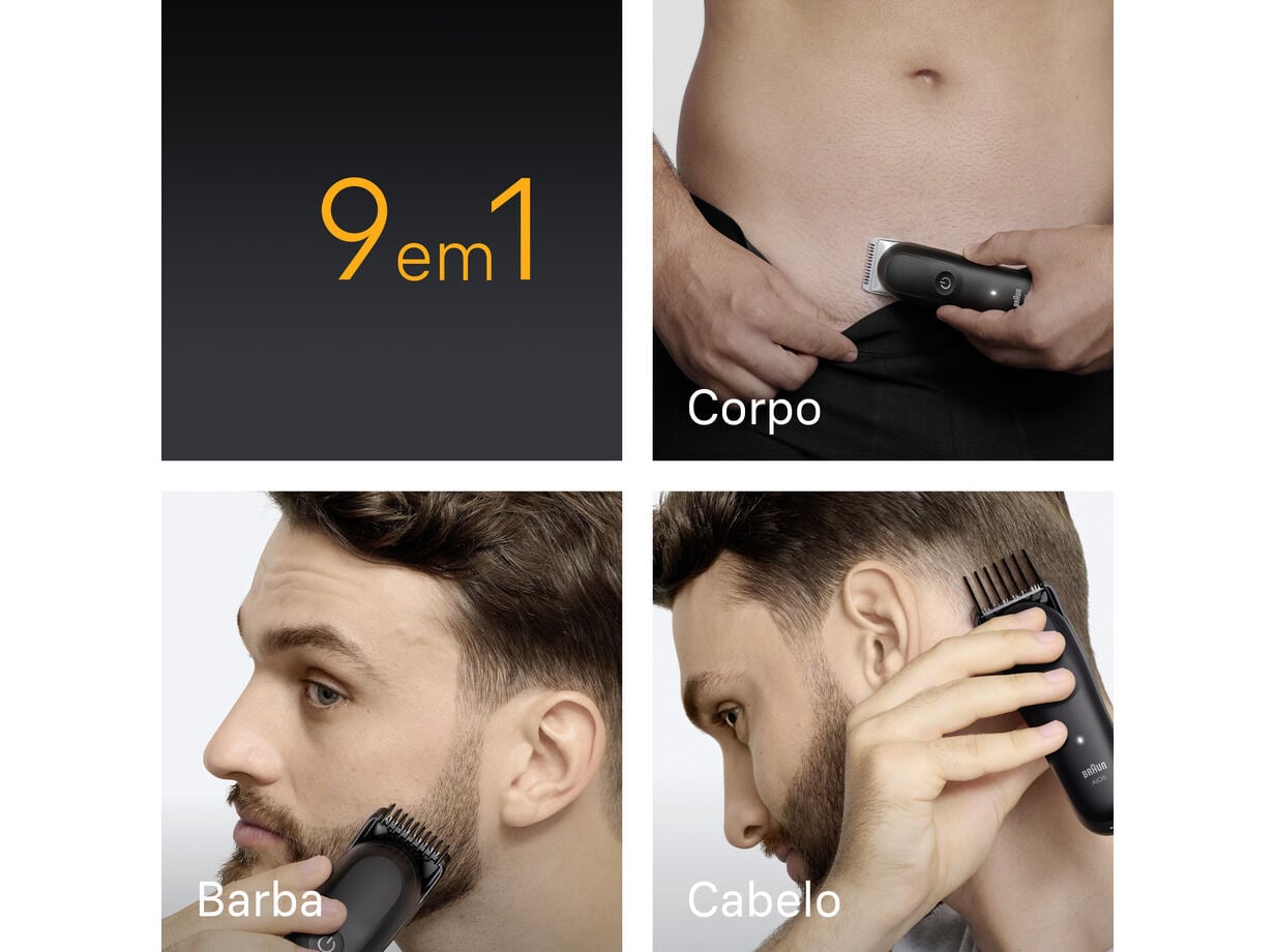 APARADOR MULTIFUN&Ccedil;&Otilde;ES BRAUN MGK5540 9 EM 1 PARA BARBA CABELO E CORPO image number 2