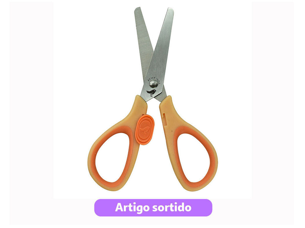 TESOURA PARA ESQUERDINOS AUCHAN 13CM CORES SORTIDAS image number 1