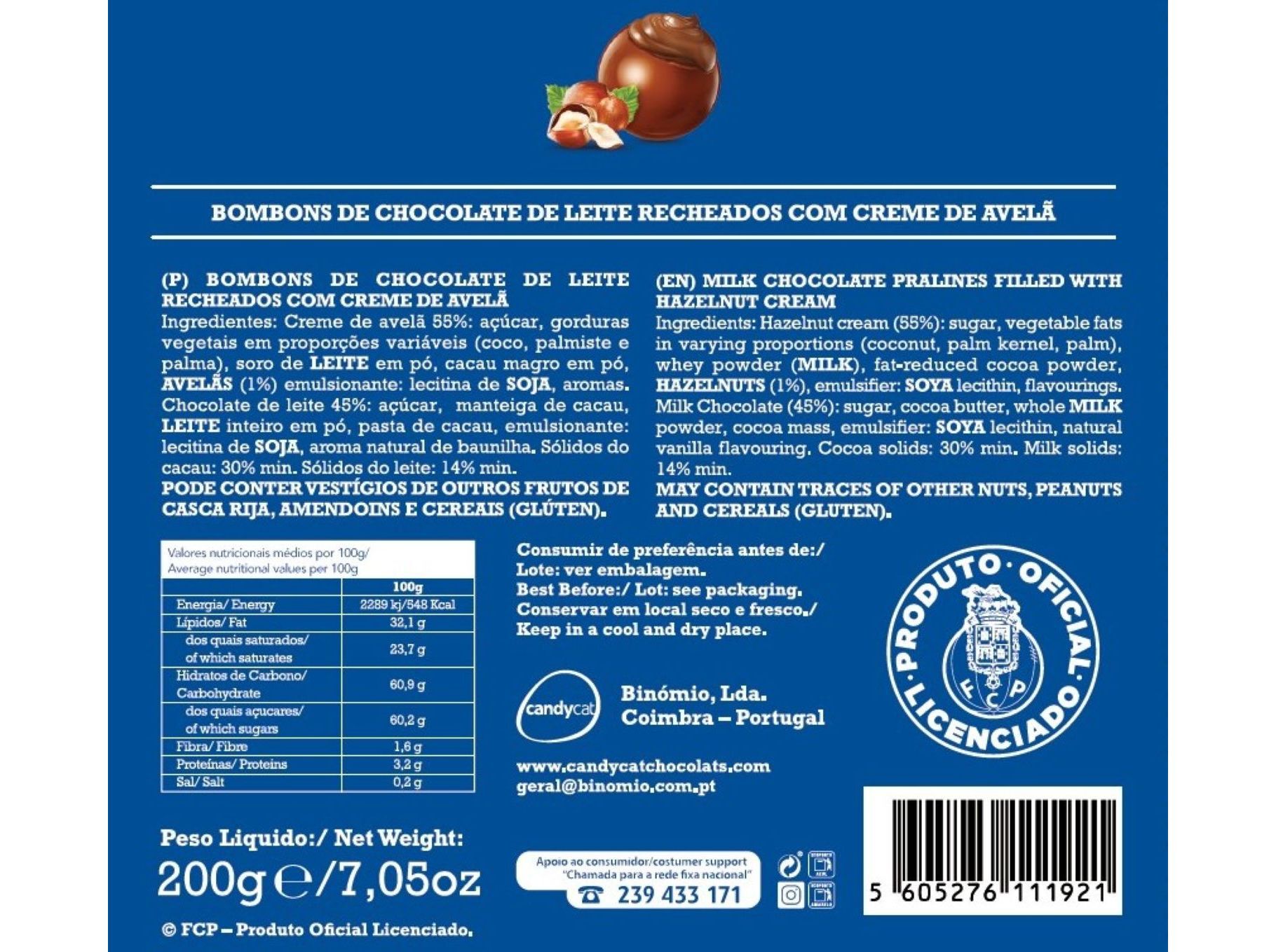 BOMBONS CANDYCAT FC PORTO 200G image number 1