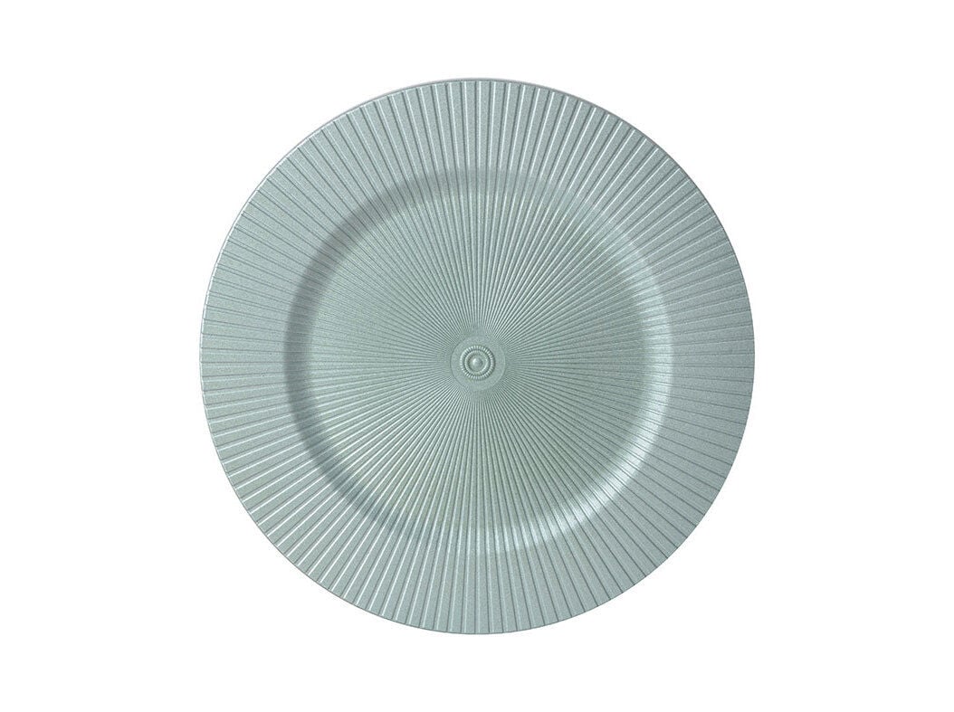 PRATO MARCADOR ACTUEL PL&Aacute;STICO RISCAS VERDES COM EFEITO GLITTER &Oslash;33CM image number 0