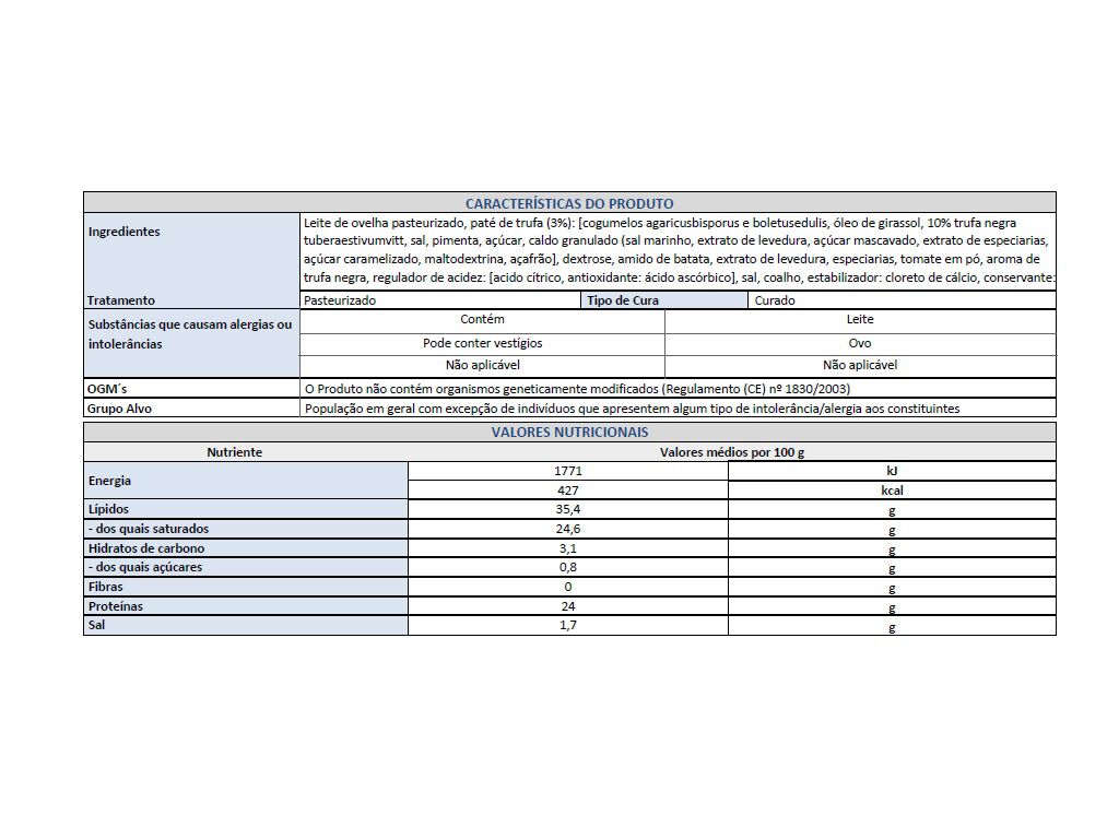 QUEIJO DE OVELHA COM TRUFA NEGRA LA LEYENDA KG image number 1