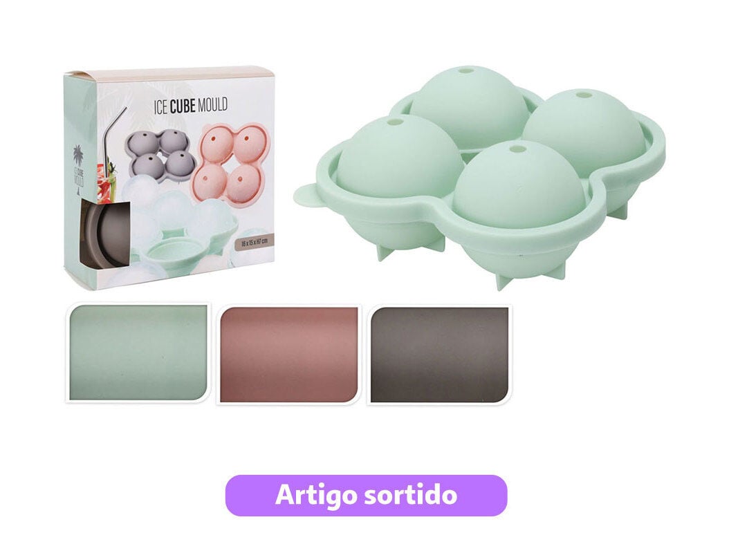 CUVETES PARA GELO 16X15X7CM CORES SORTIDAS