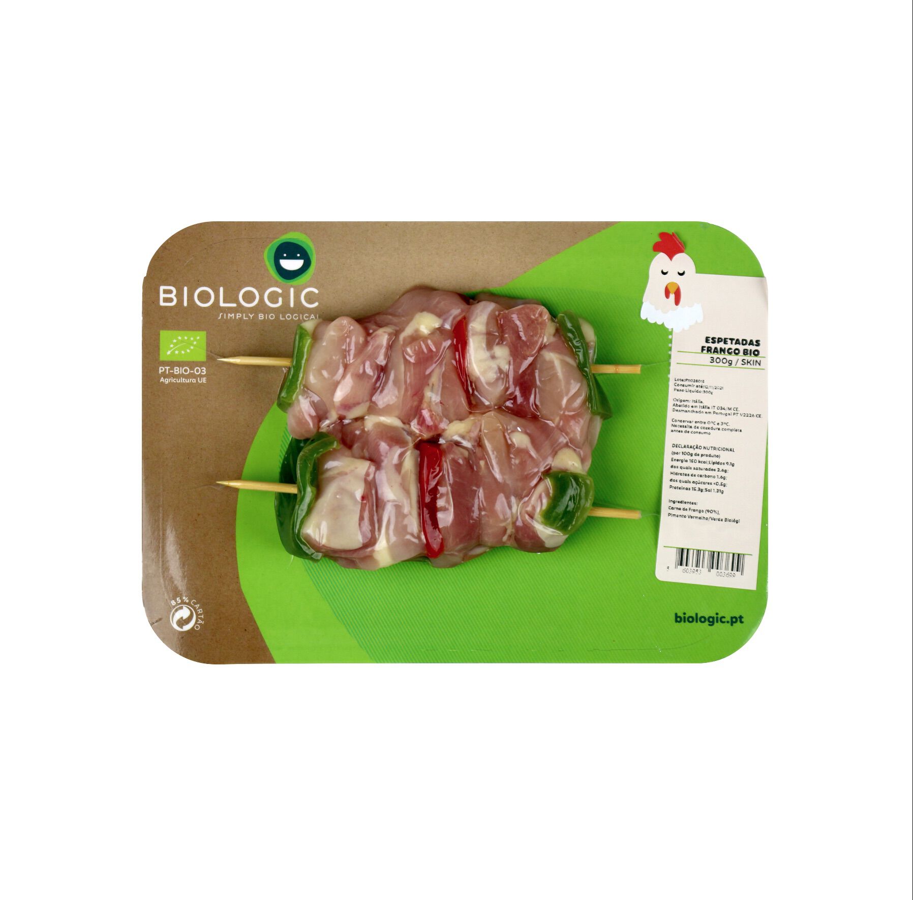 ESPETADAS FRANGO BIOLOGICO 300G