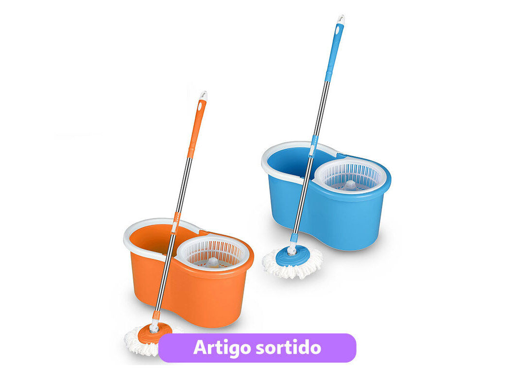 BALDE COM ESPREMEDOR E MOPA 360&ordm; ANILAR CORES SORTIDAS image number 0